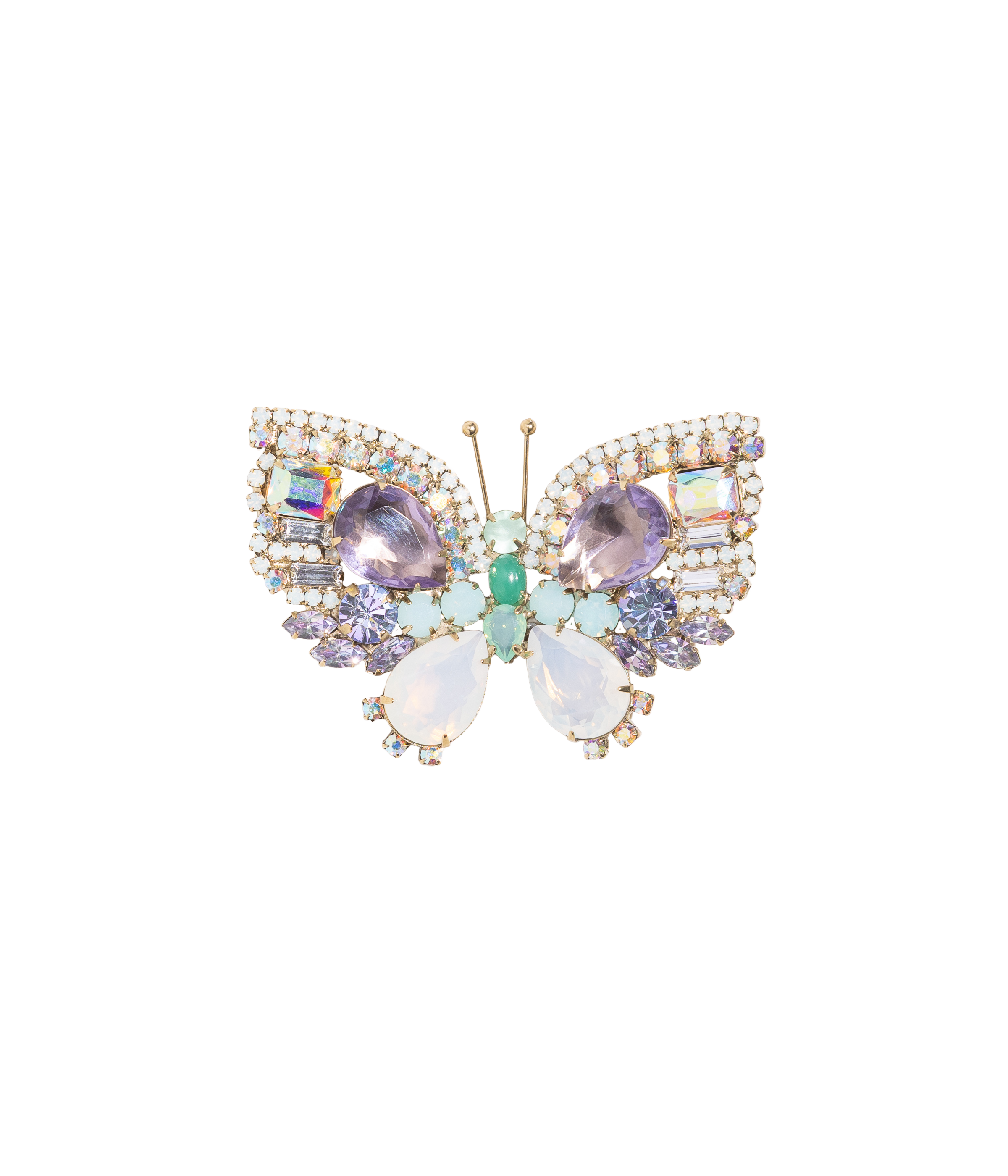 Medium Butterfly in Crystal AB / Violet / White Opal