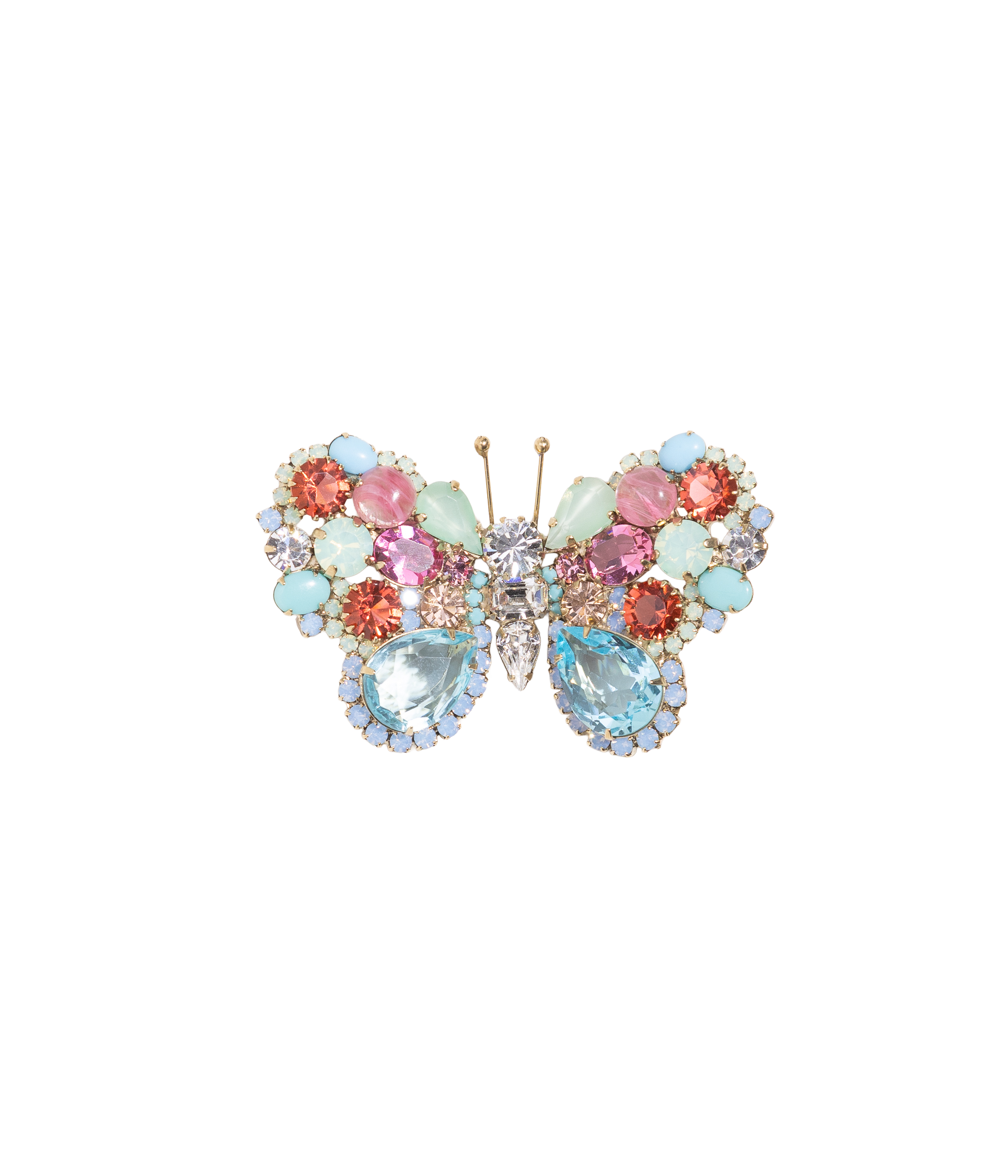 Medium Butterfly in Aqua / Chrysolite Opal / Rose