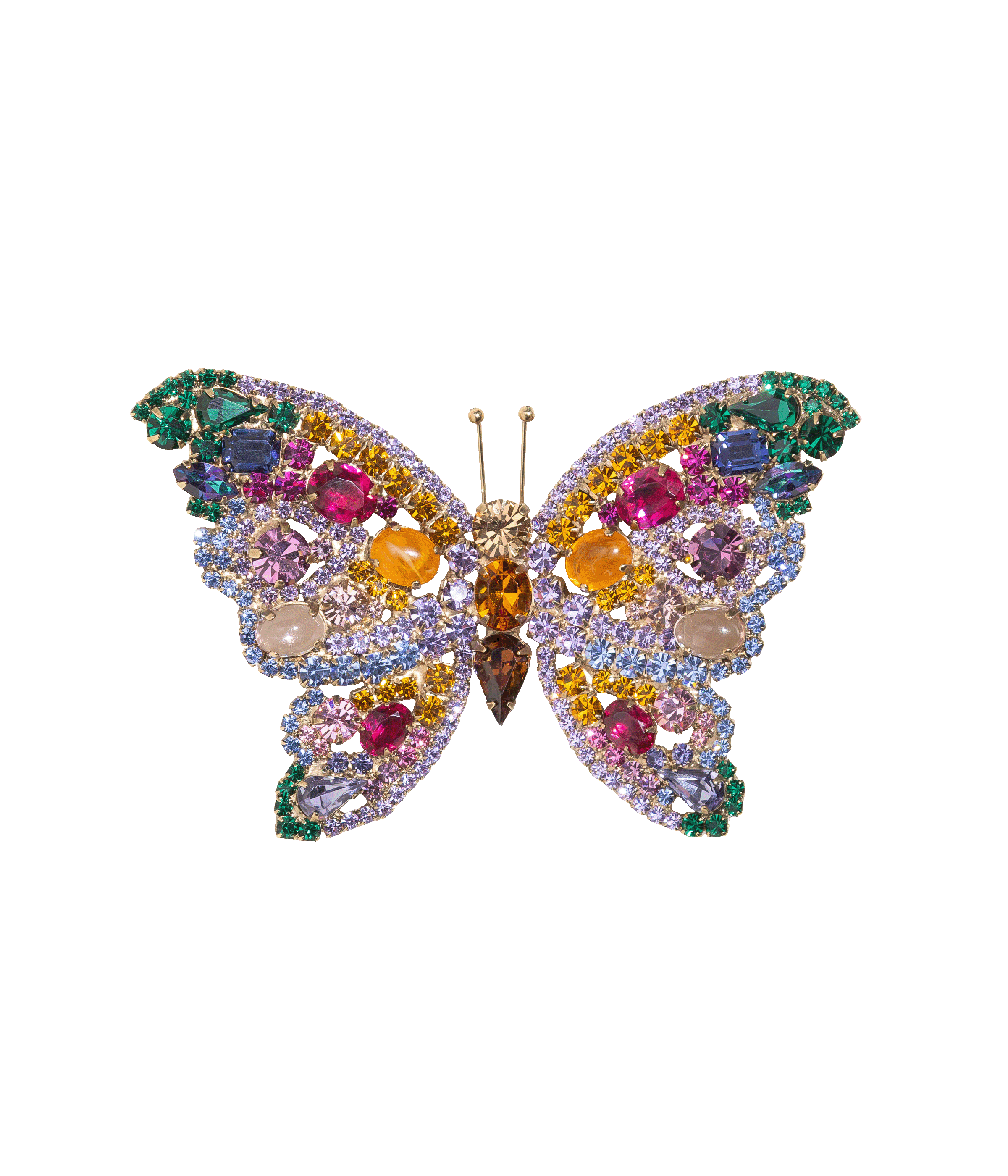 Large Butterfly in Topaz / Violet / Emerald