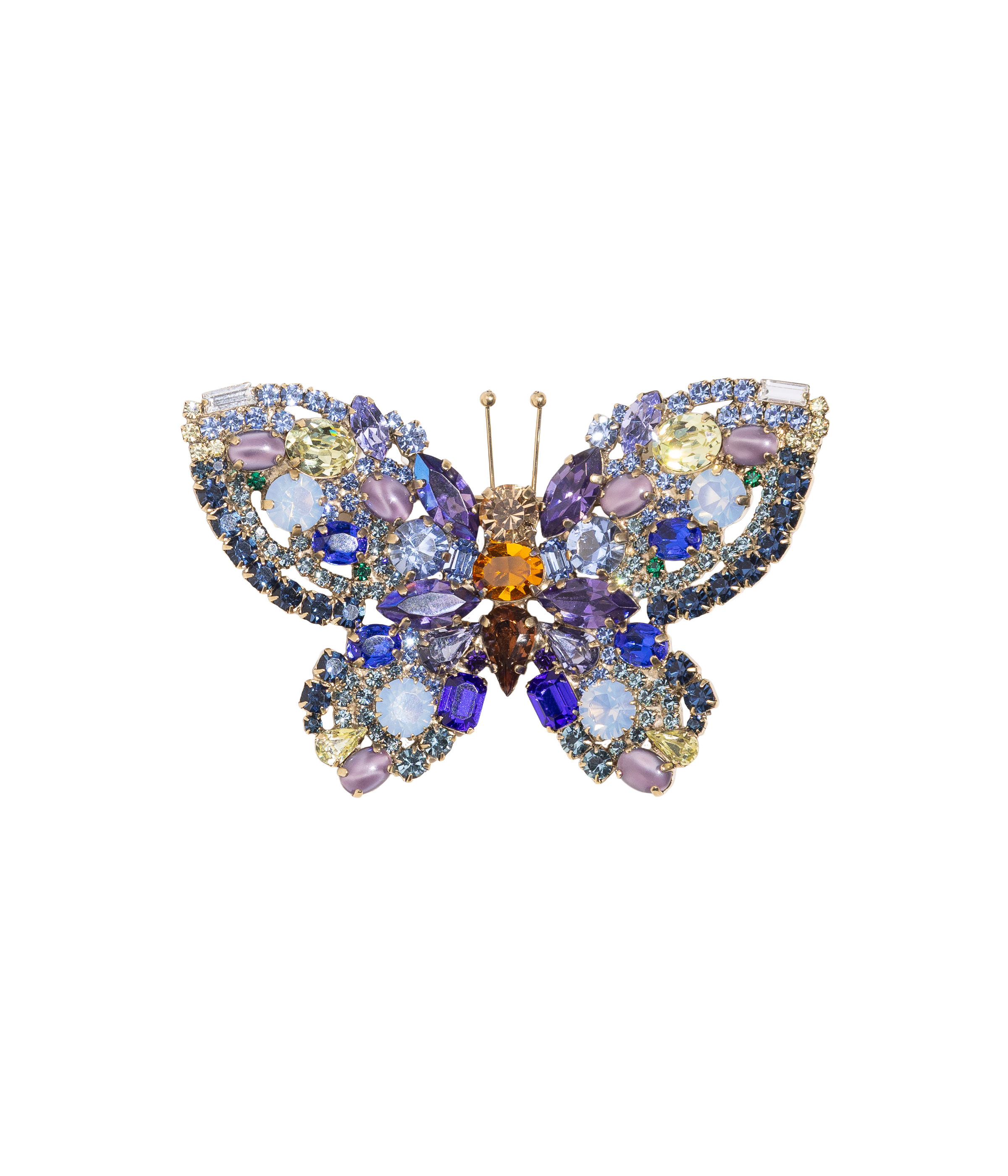 Large Butterfly in Blue Opal / Sapphire / Jonquil