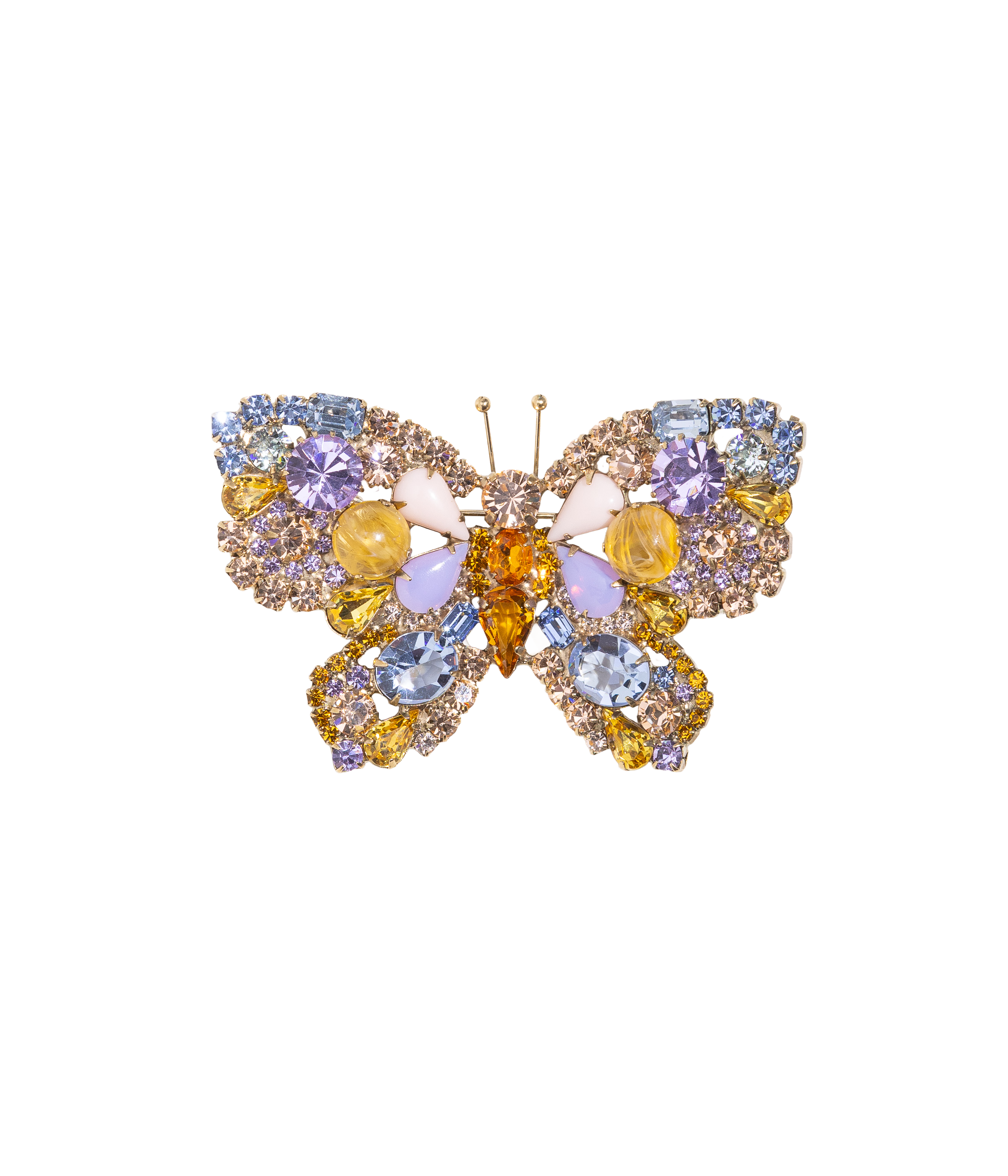 Large Butterfly in Light Peach / Topaz / Violet