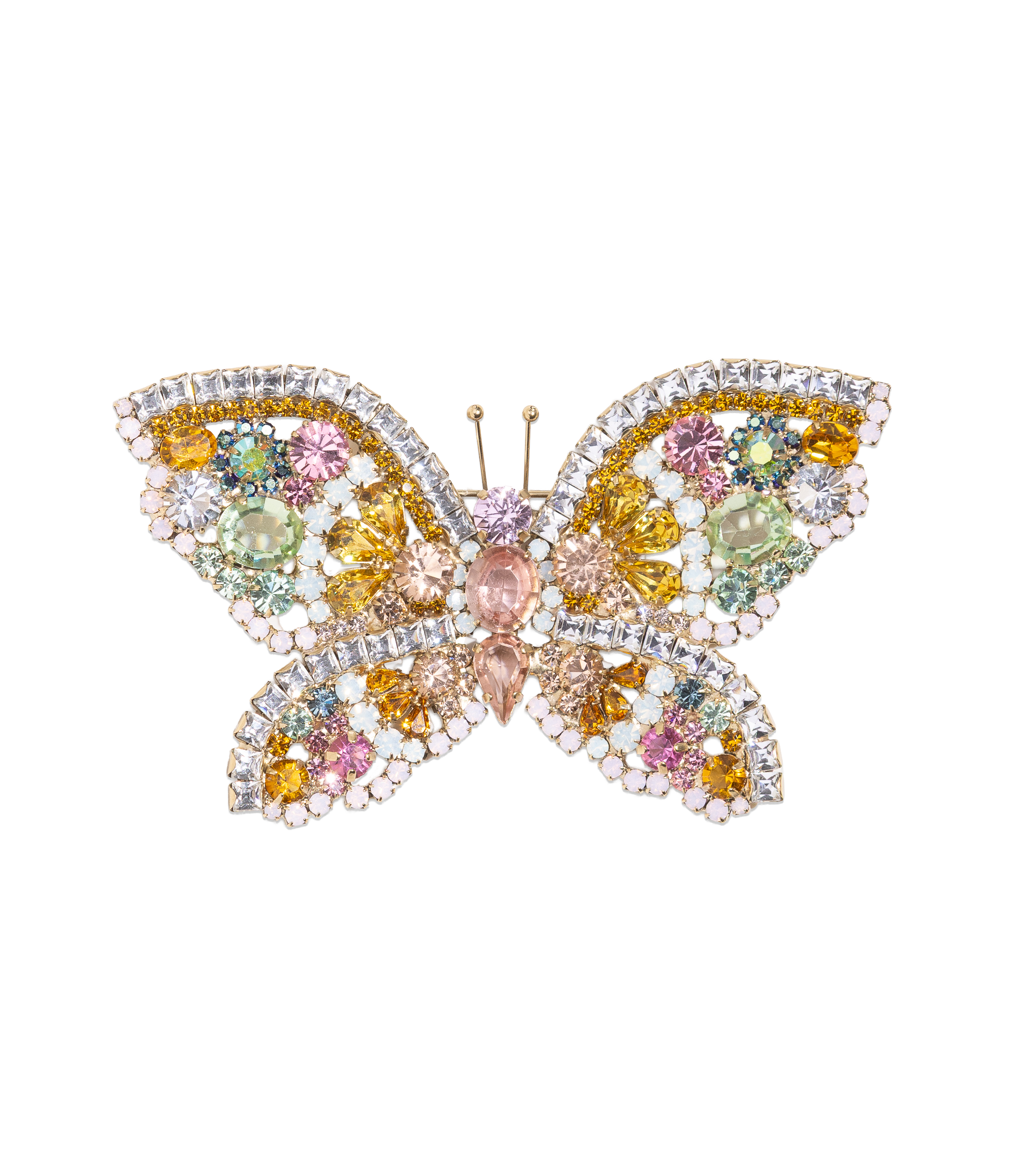 X-Large Butterfly in Topaz / Chrysolite / Rose