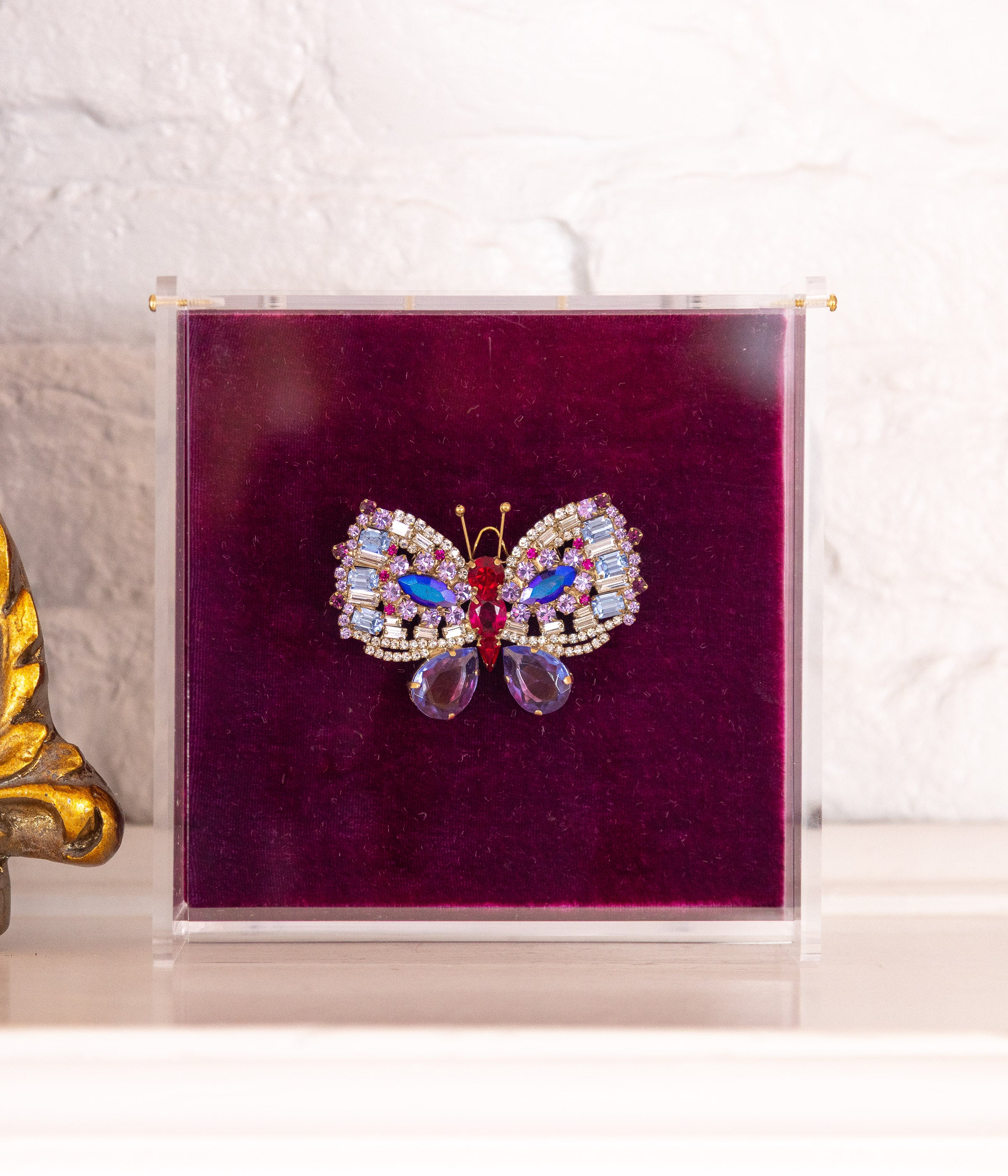 Small Butterfly in Crystal / Violet / Light Sapphire