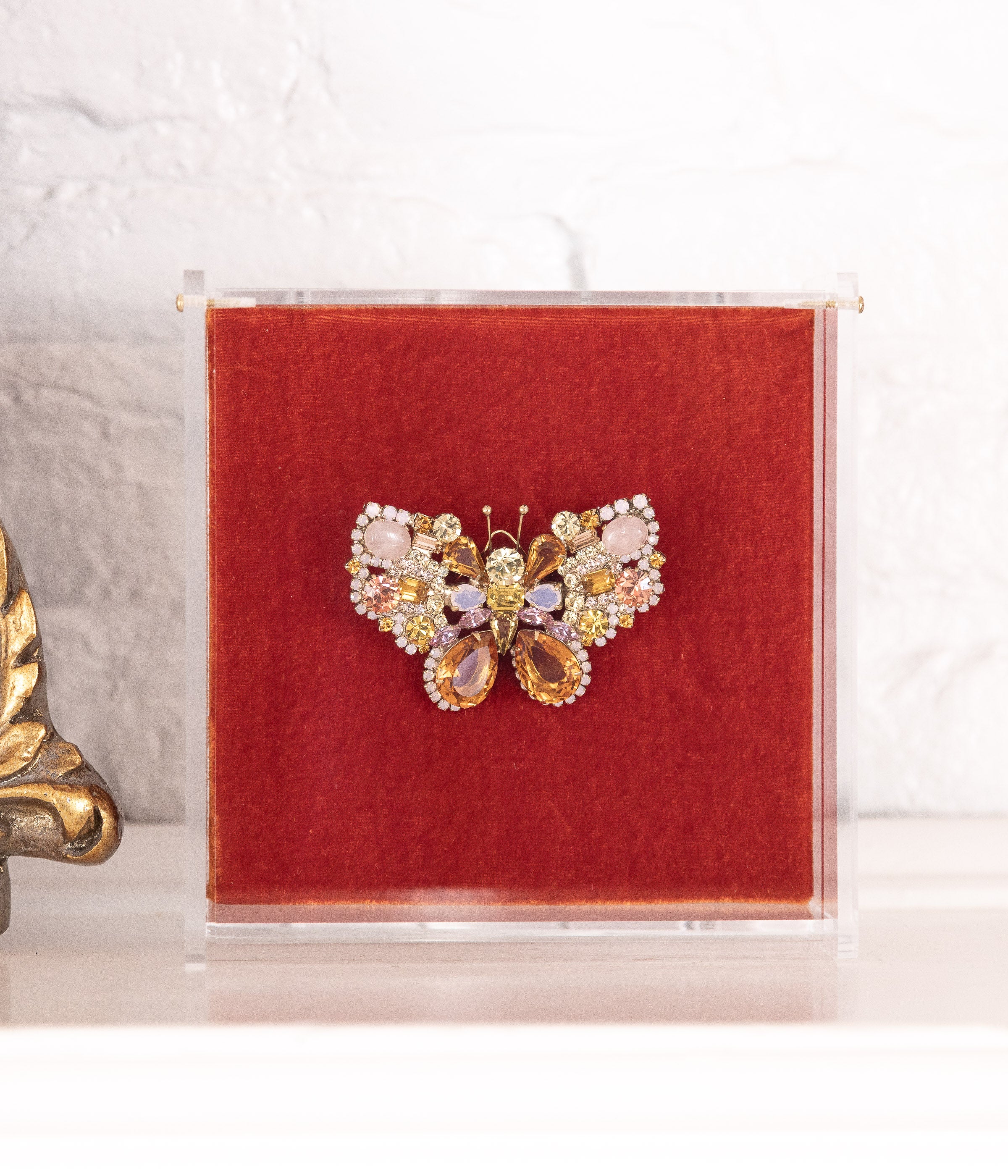 Medium Butterfly in Topaz / Rose Opal / Light Topaz
