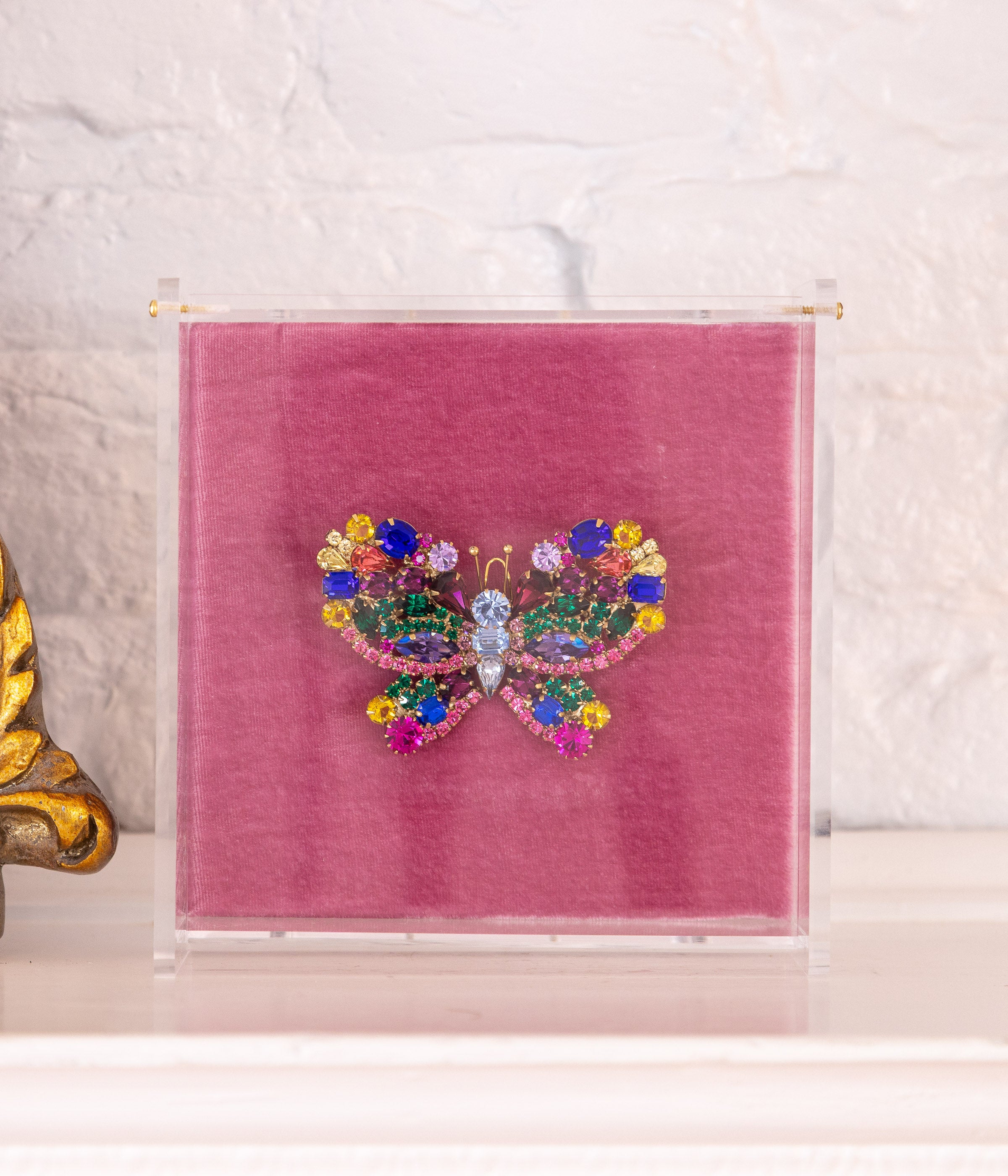 Medium Butterfly in Cobalt / Amethyst / Rose