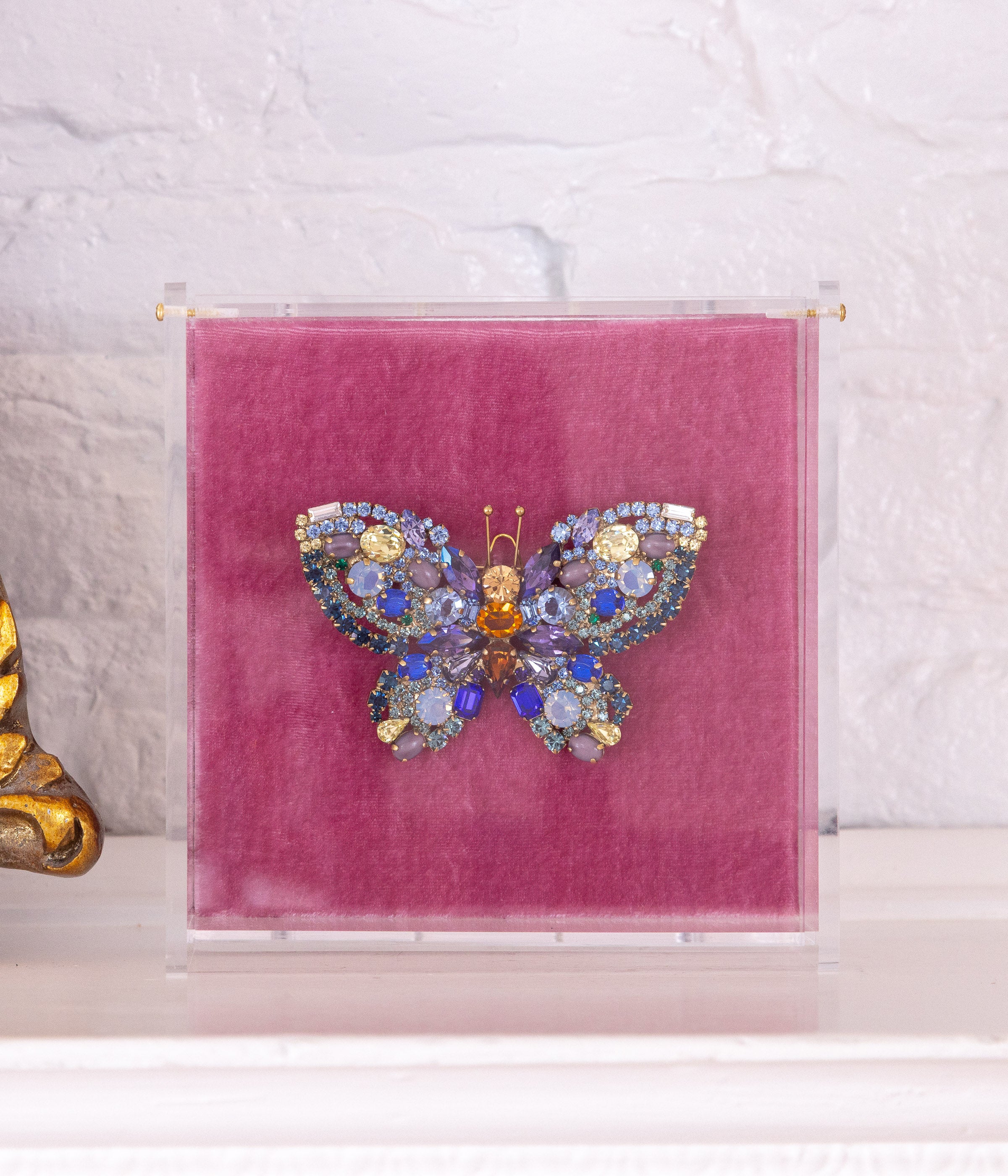 Large Butterfly in Blue Opal / Sapphire / Jonquil