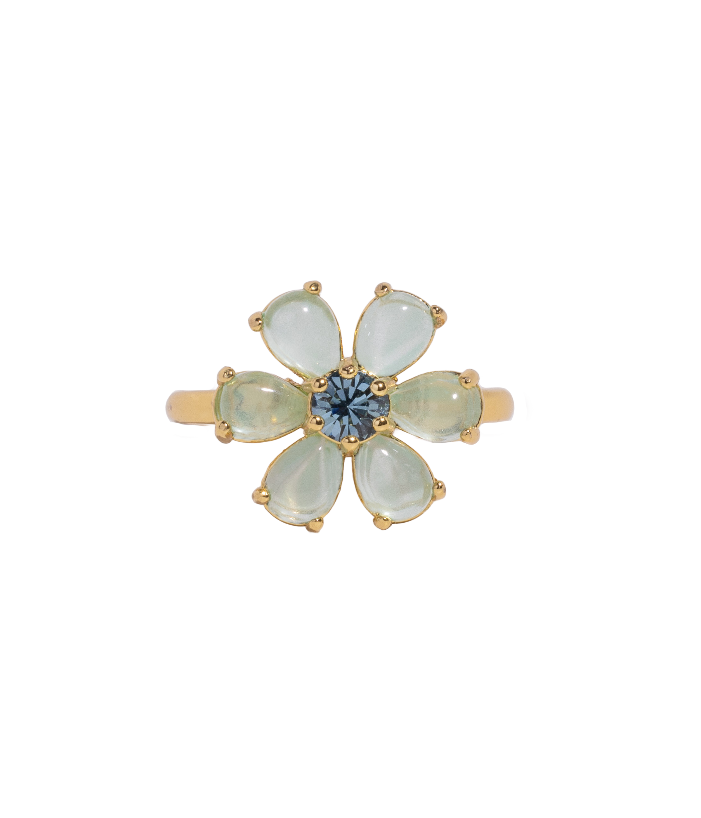 Emeline Flower Ring in Mint