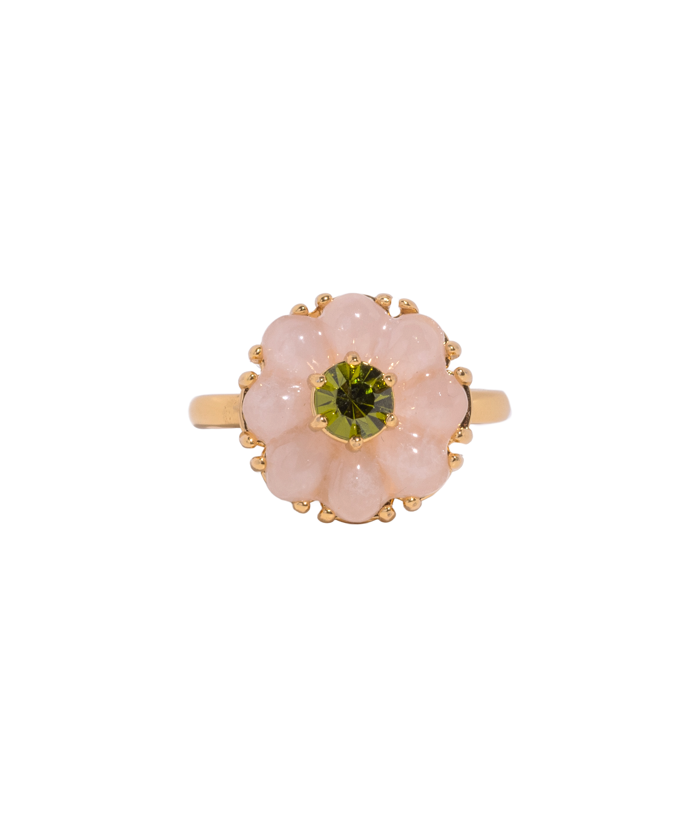 Emeline Flower Ring in Rose Quartz - Loren Hope