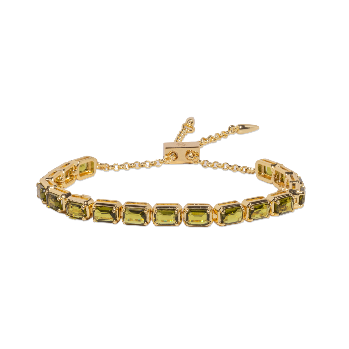 Liza Slider Bracelet in Olivine