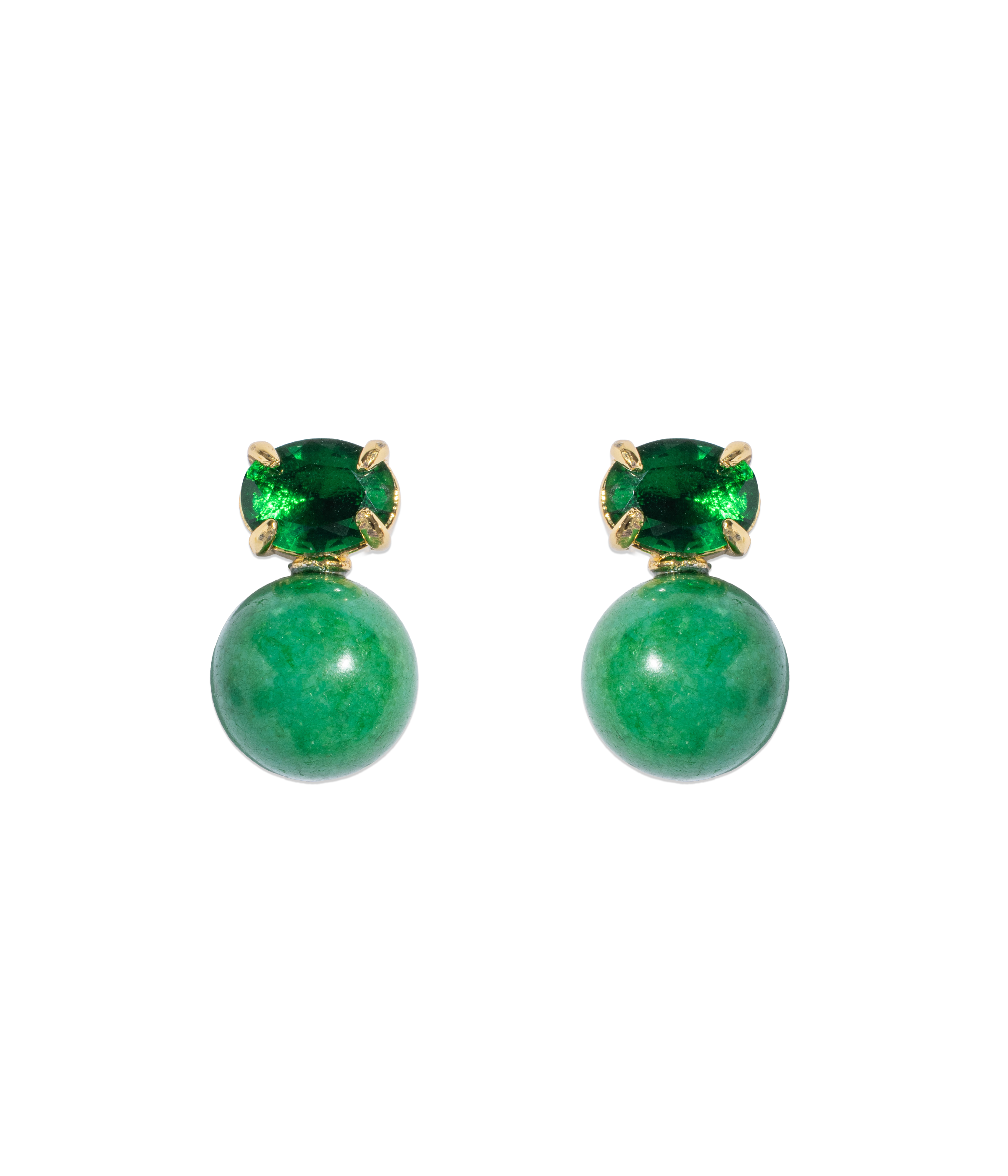 Sabine Studs in Green - Loren Hope