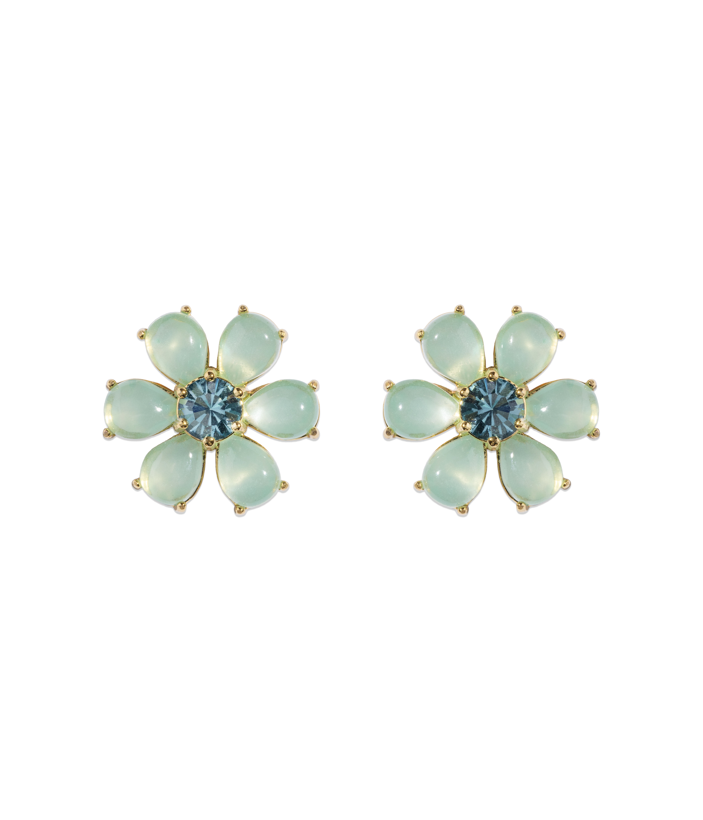 Emeline Flower Studs in Mint - Loren Hope