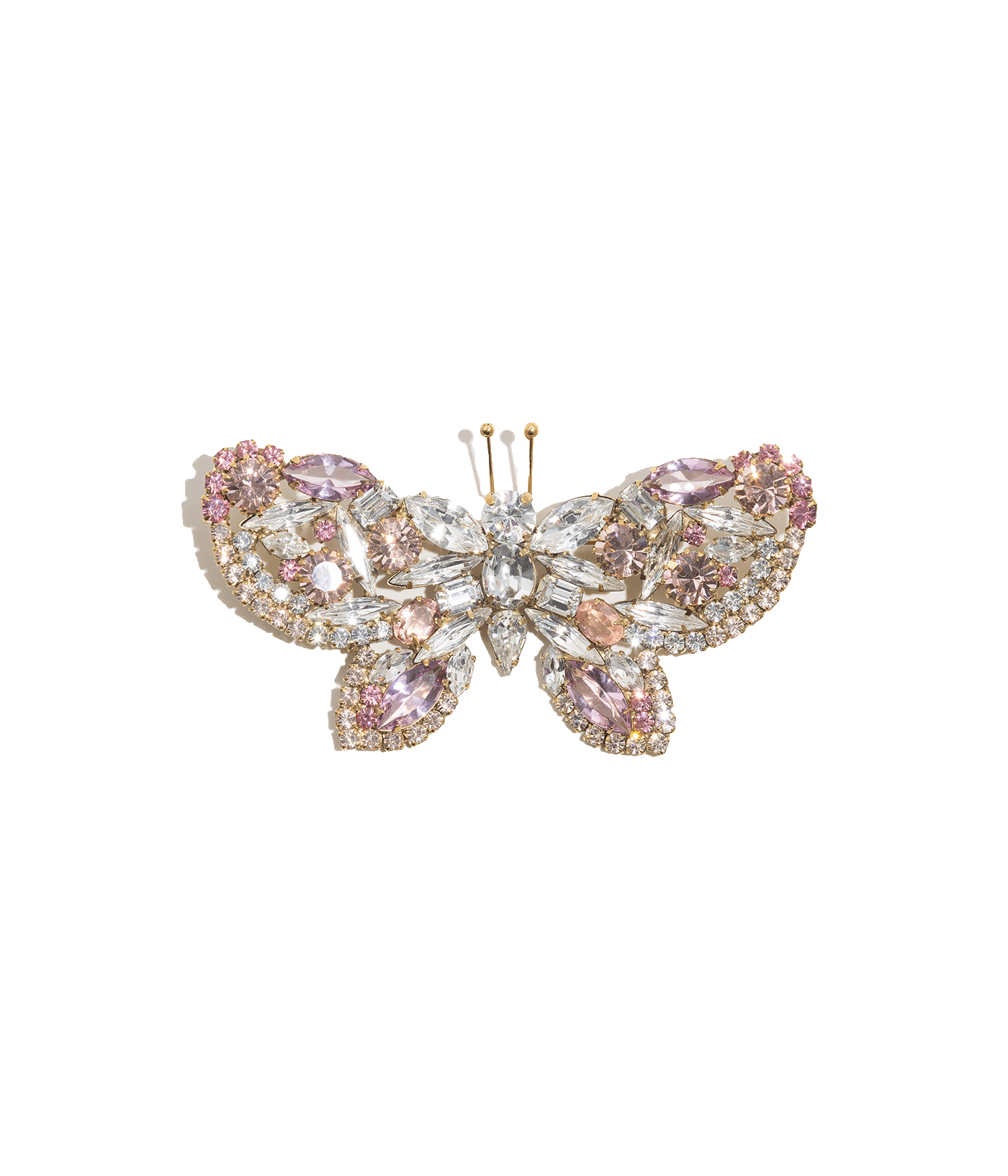 Medium Butterfly in Crystal / Vintage Rose / Light Amethyst