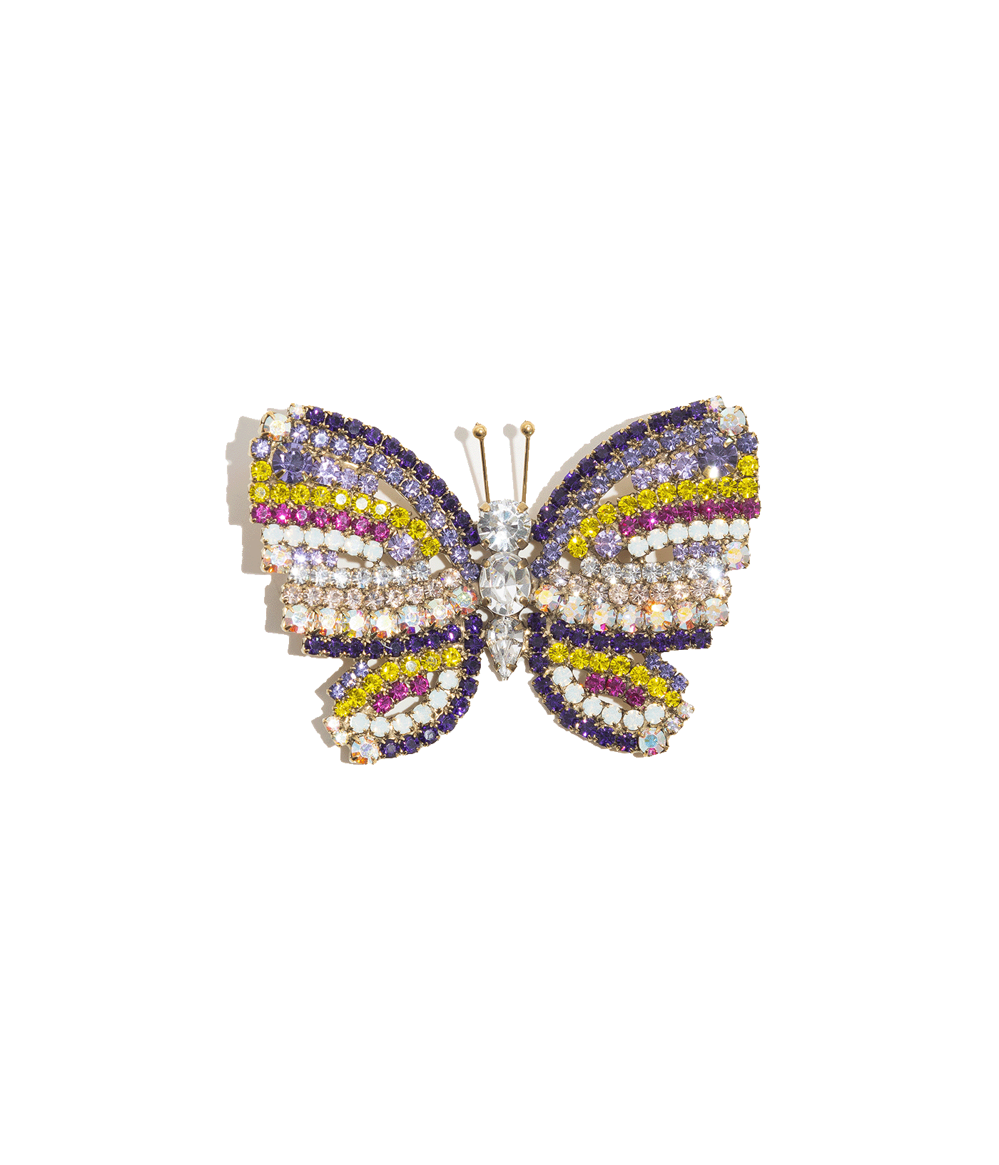 Medium Butterfly in Tanzanite / Citrine / Crystal AB Multi
