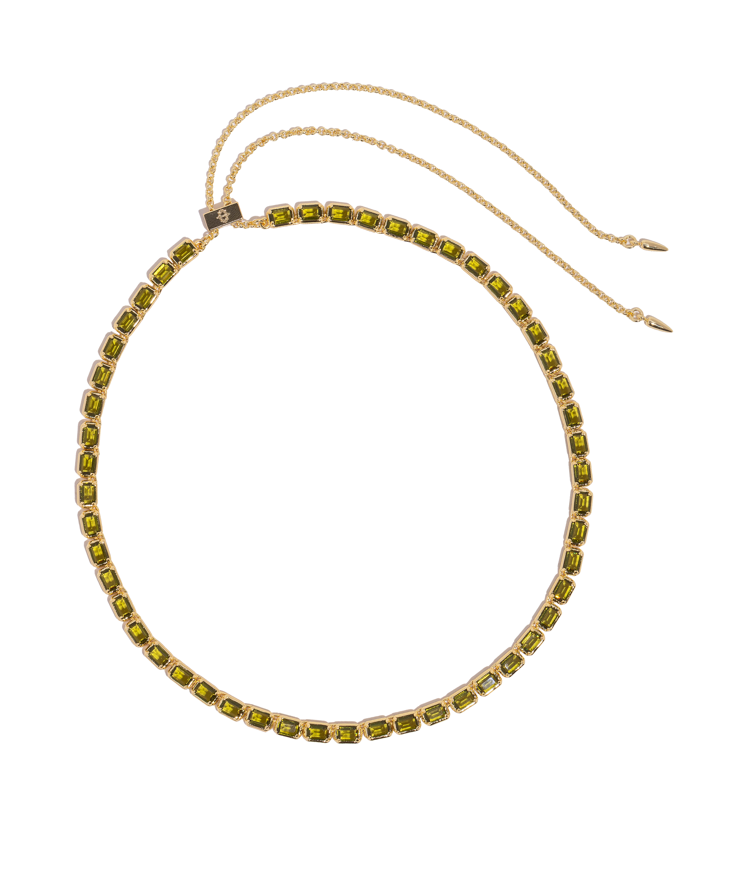 Liza Slider Necklace in Olivine - Loren Hope