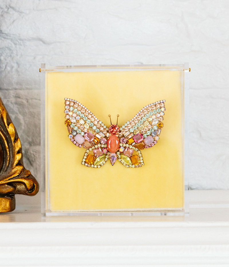 X-Large Butterfly in Apricot / Rose / Topaz