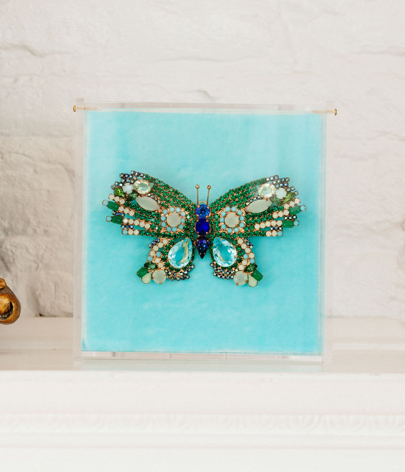 X-Large Butterfly in Emerald / Aqua / Turquoise