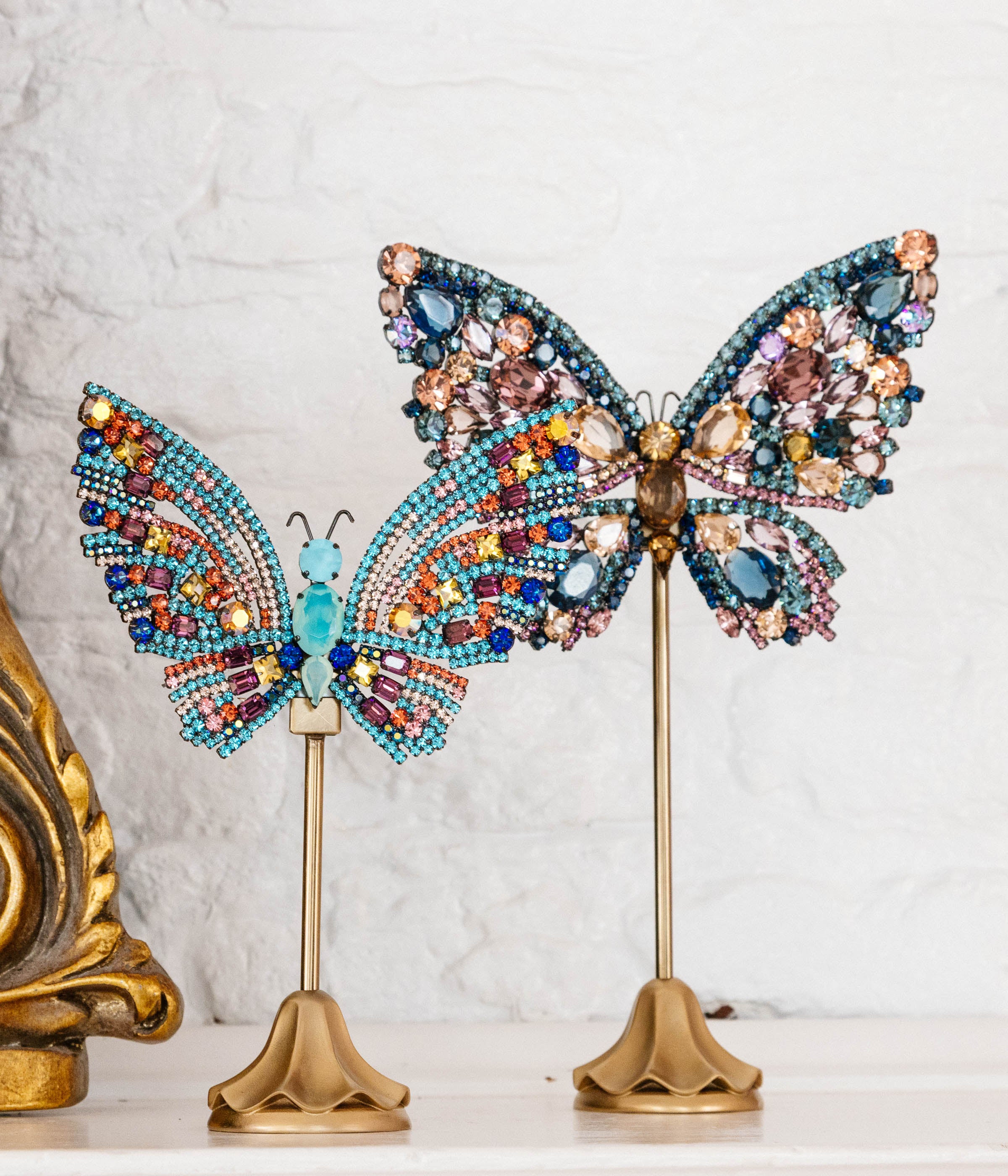 Large Empress Butterfly in Montana / Smoked Sapphire / Apricot