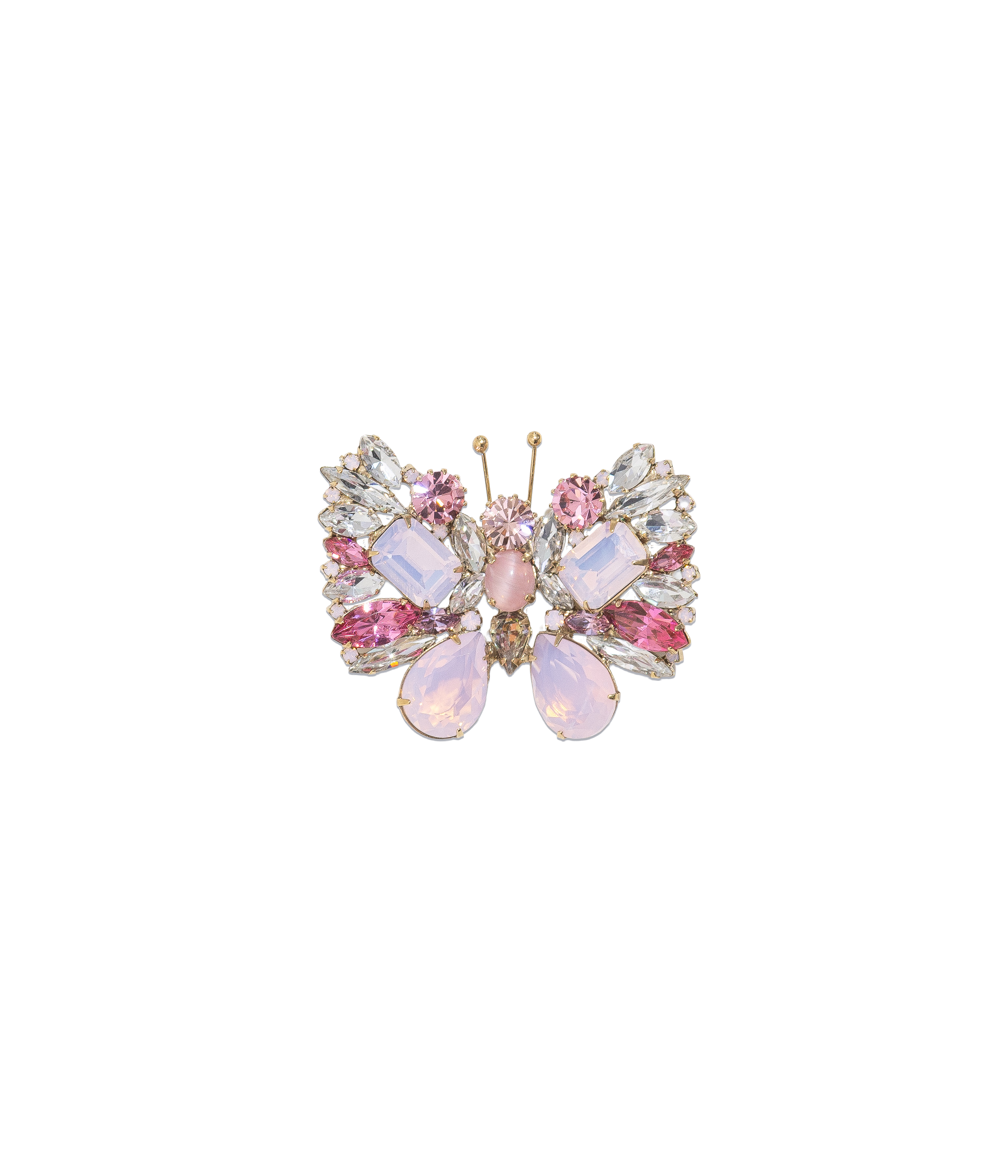 Small Butterfly in Rose / Rose Opal / Crystal