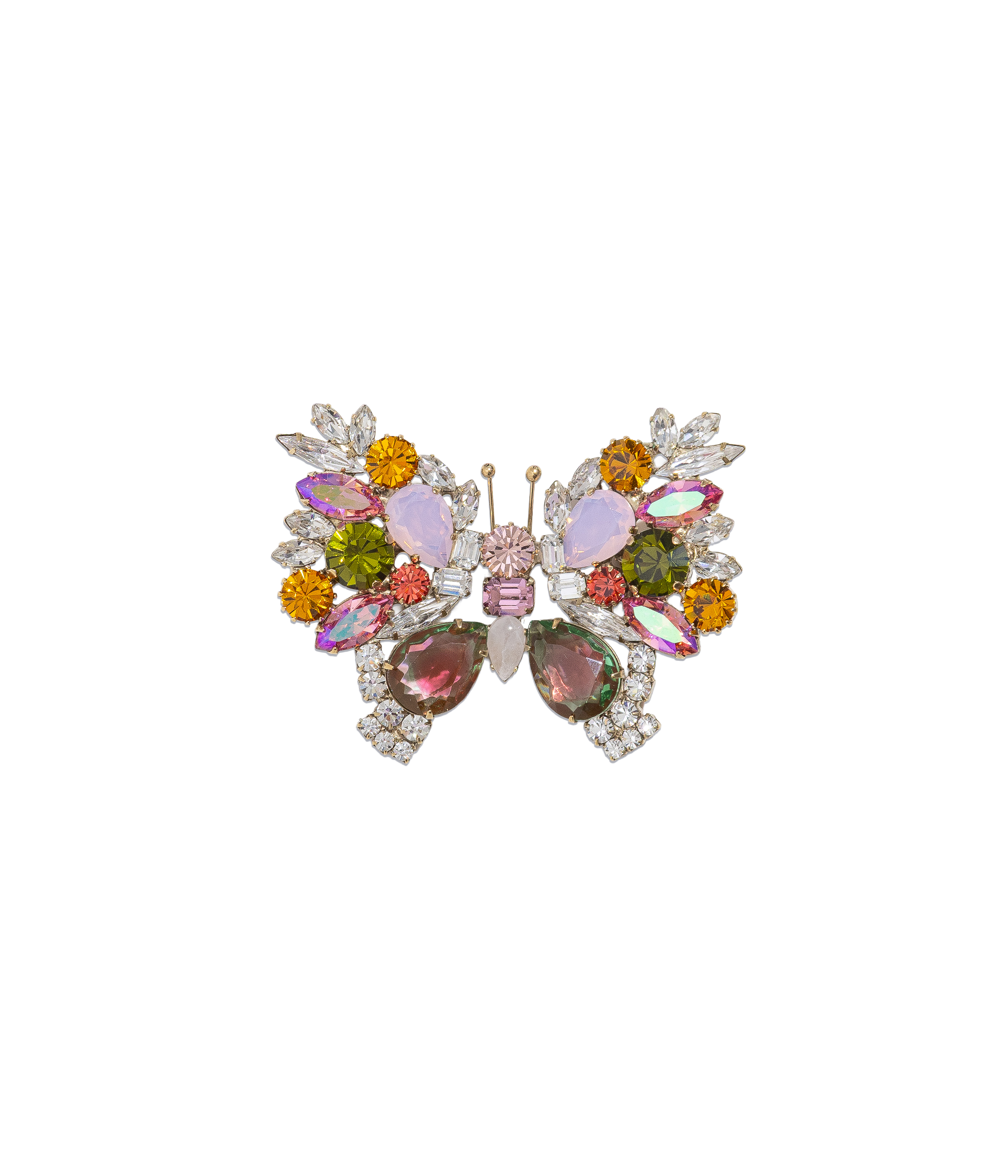 Medium Butterfly in Topaz / Rose AB / Olivine