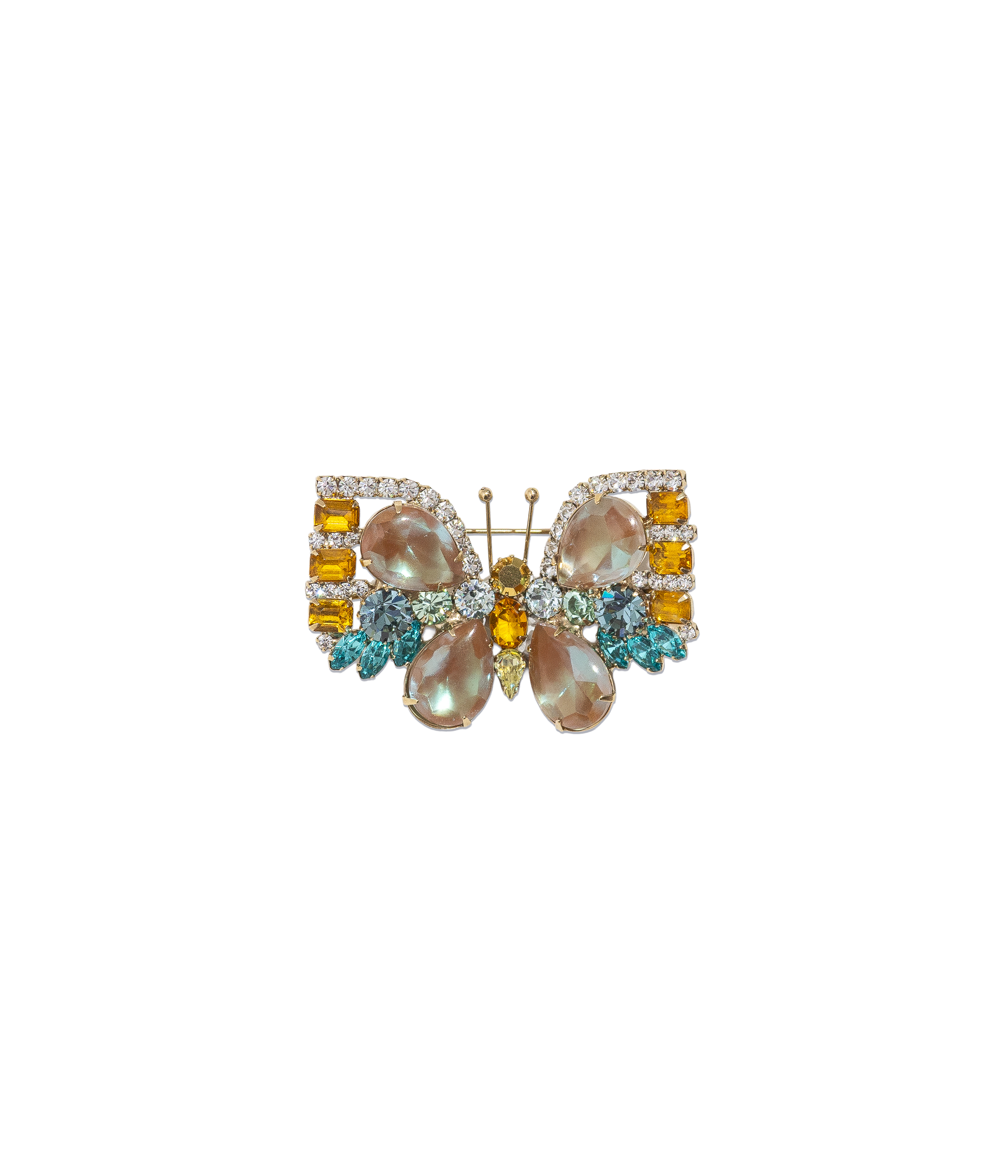 Small Butterfly in Aqua / Topaz / Crystal