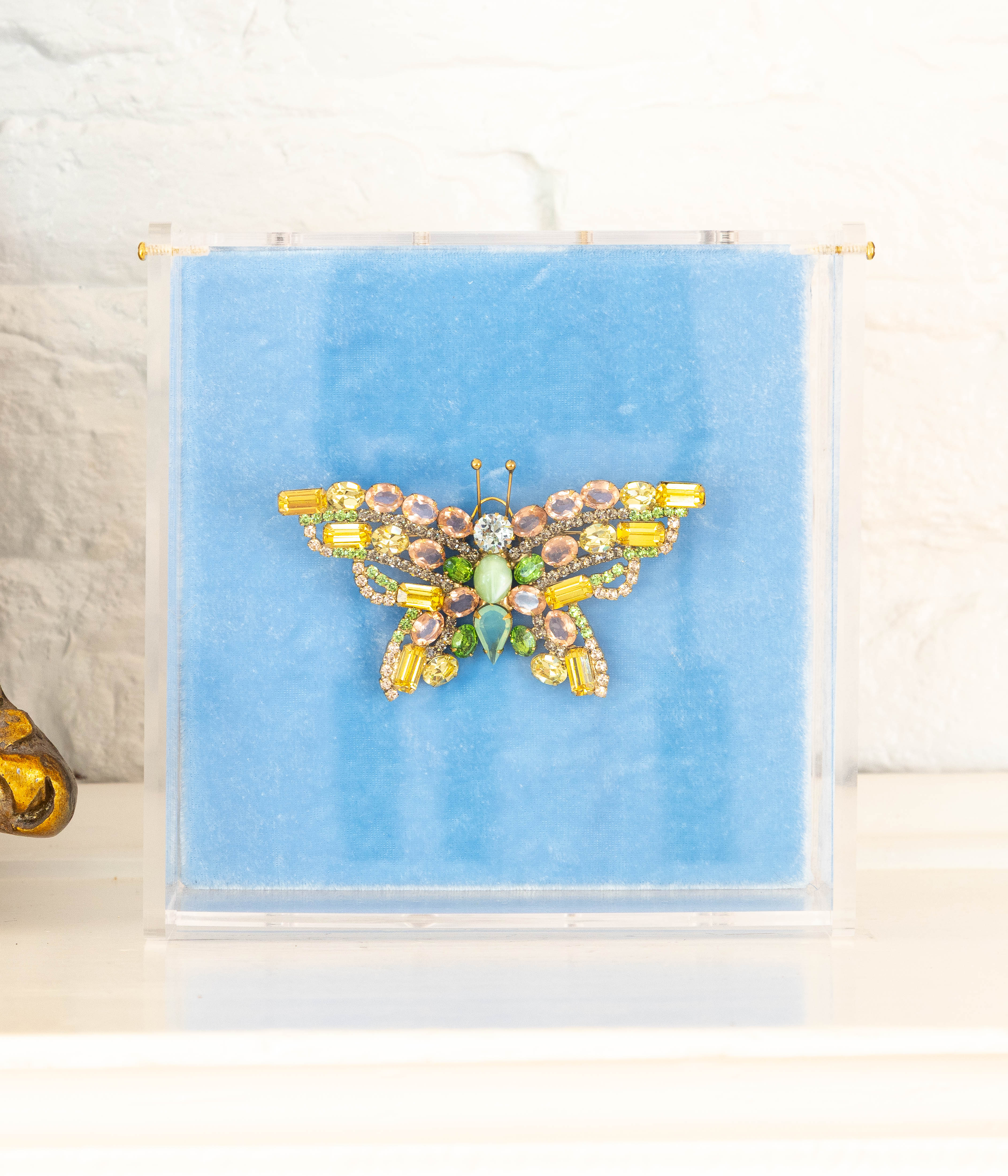 Medium Butterfly in Rosaline / Light Topaz / Peridot