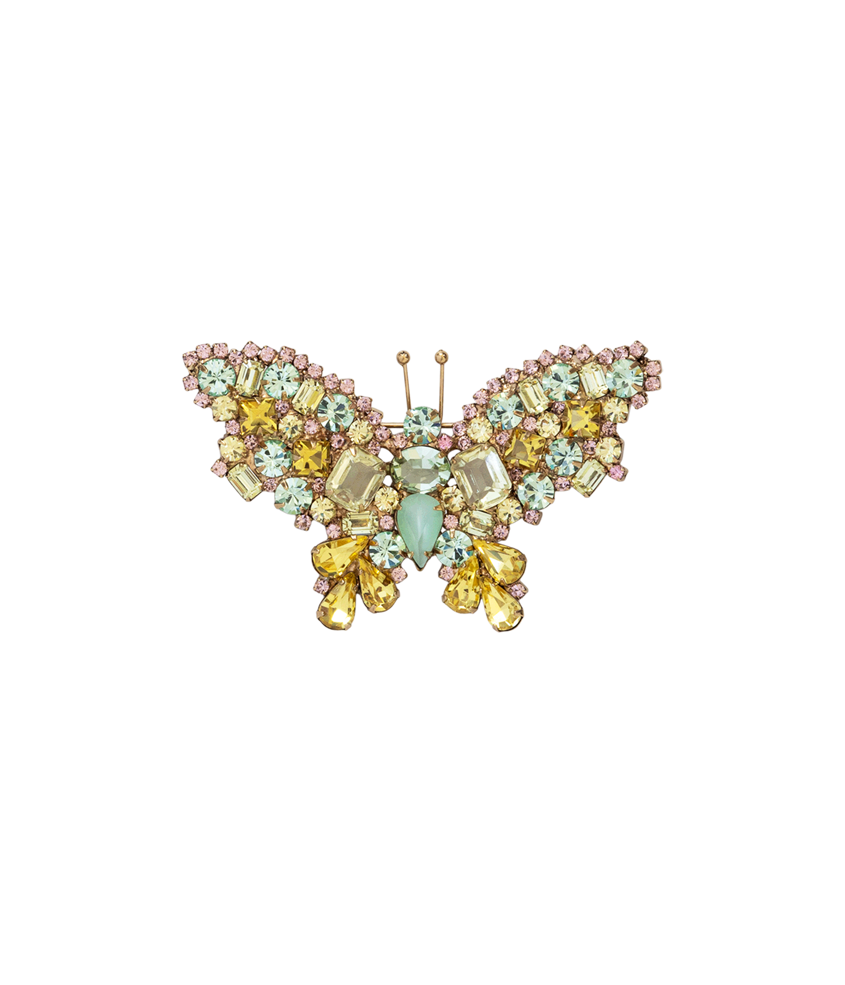 Small Butterfly in Jonquil / Light Peach / Chrysolite