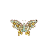 Small Butterfly in Jonquil / Light Peach / Chrysolite