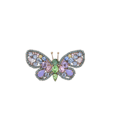 Small Butterfly in Peridot / Amethyst / Smoked Sapphire