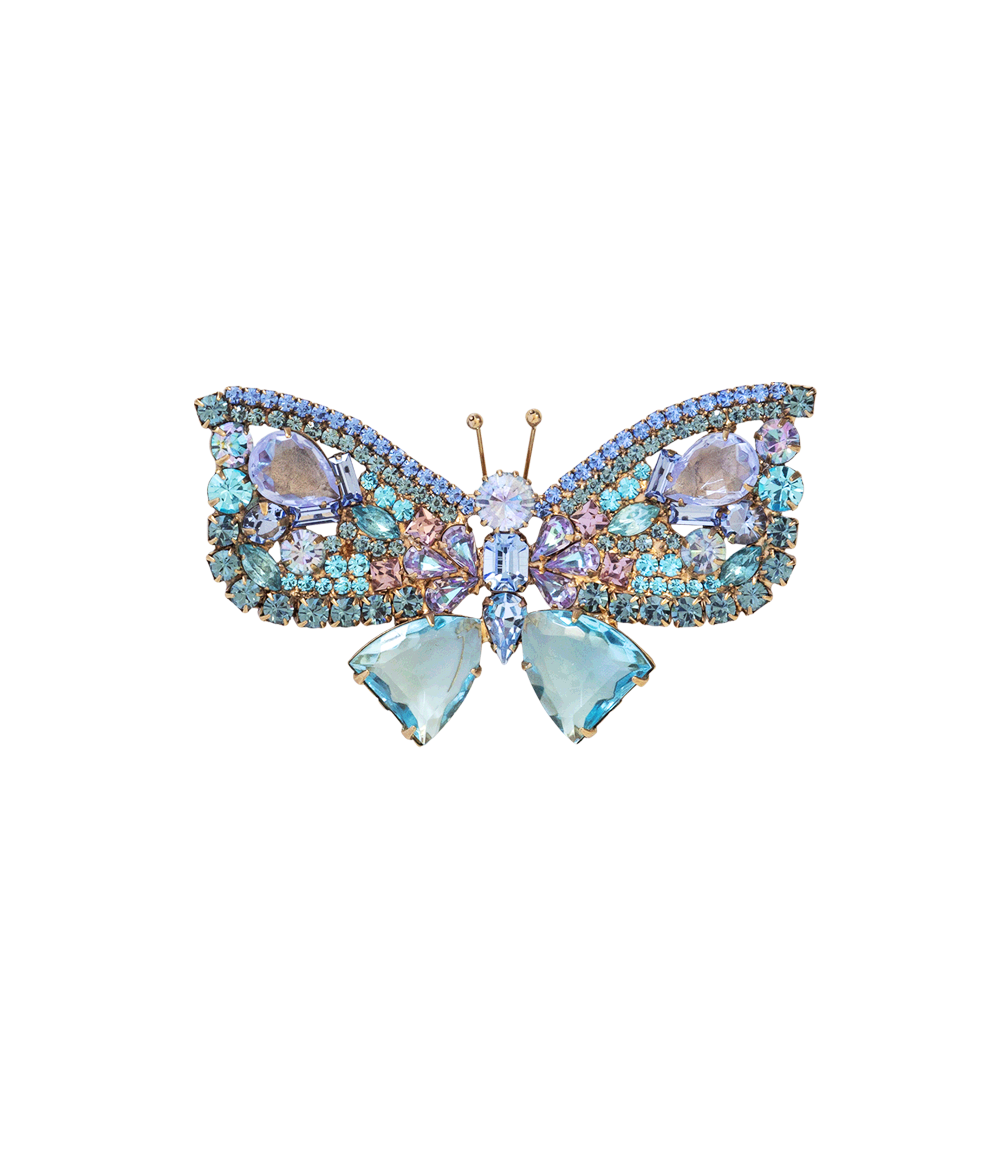 Small Butterfly in Aqua / Light Sapphire / Light Amethyst