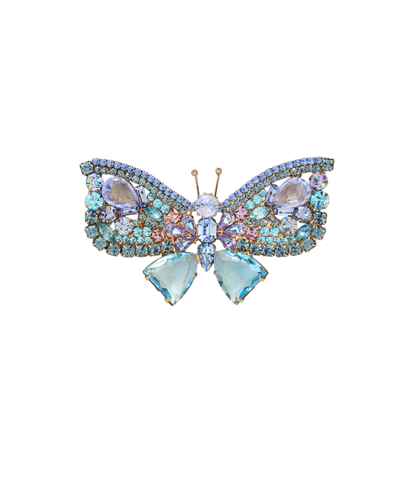 Small Butterfly in Aqua / Light Sapphire / Light Amethyst