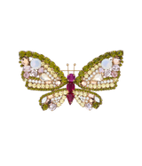 Large Butterfly in Olivine / Ruby / Jonquil
