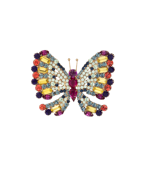 Large Butterfly in Citrine / Ruby / Green Opal