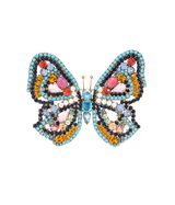 X-Large Butterfly in Turquoise / Topaz / White Opal / Jet