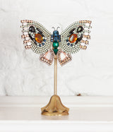 Medium Empress Butterfly in Chrysolite Opal / Black / Topaz / Rosaline