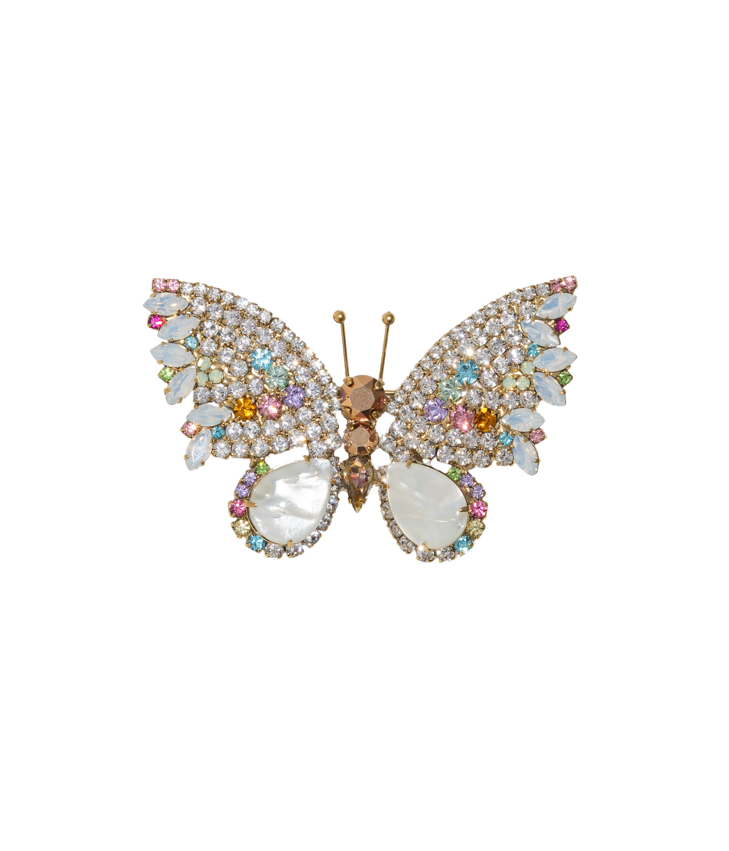 Medium Butterfly in Rainbow / Crystal / Mother of Pearl