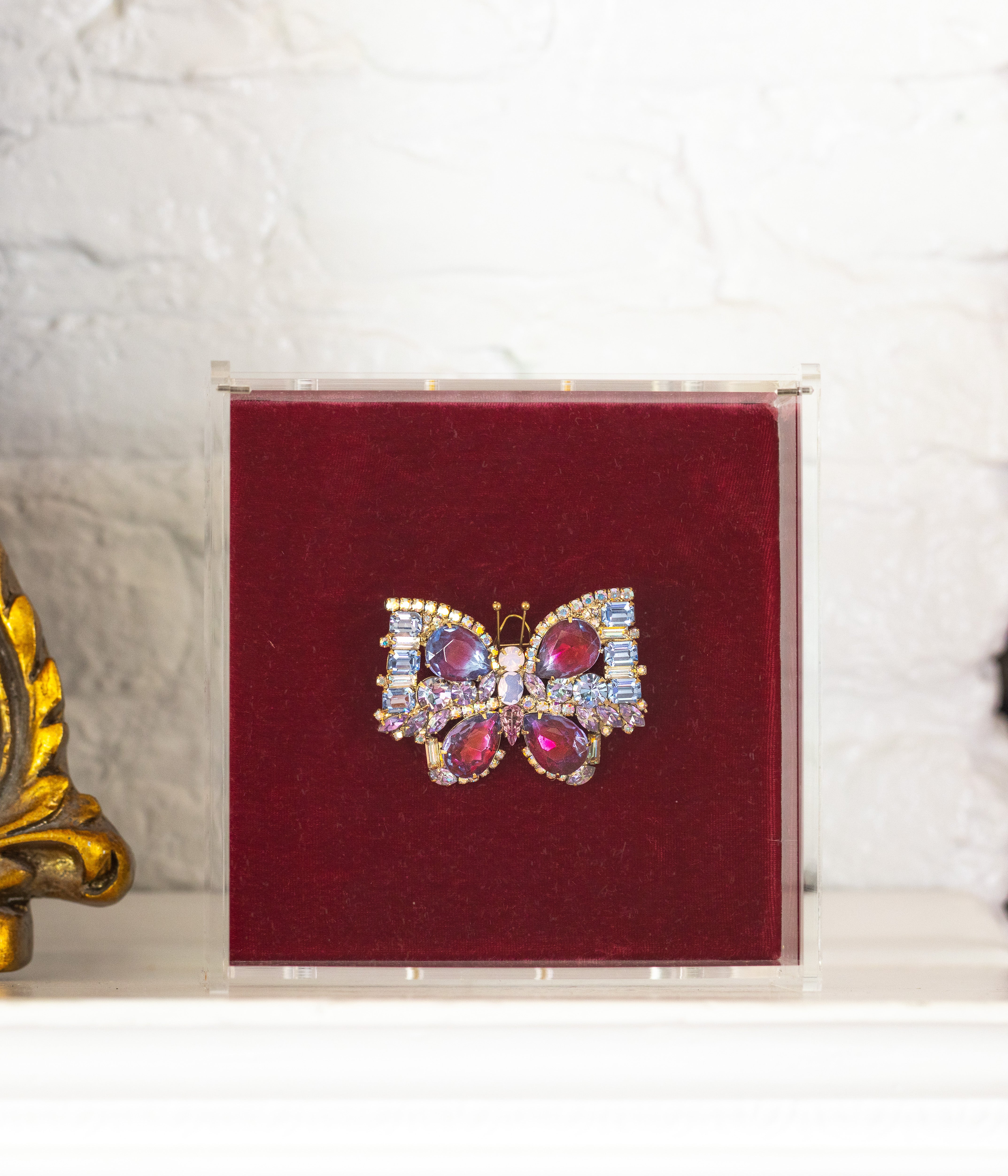 Small Butterfly in Light Sapphire / Crystal AB / Rose Opal - Loren Hope
