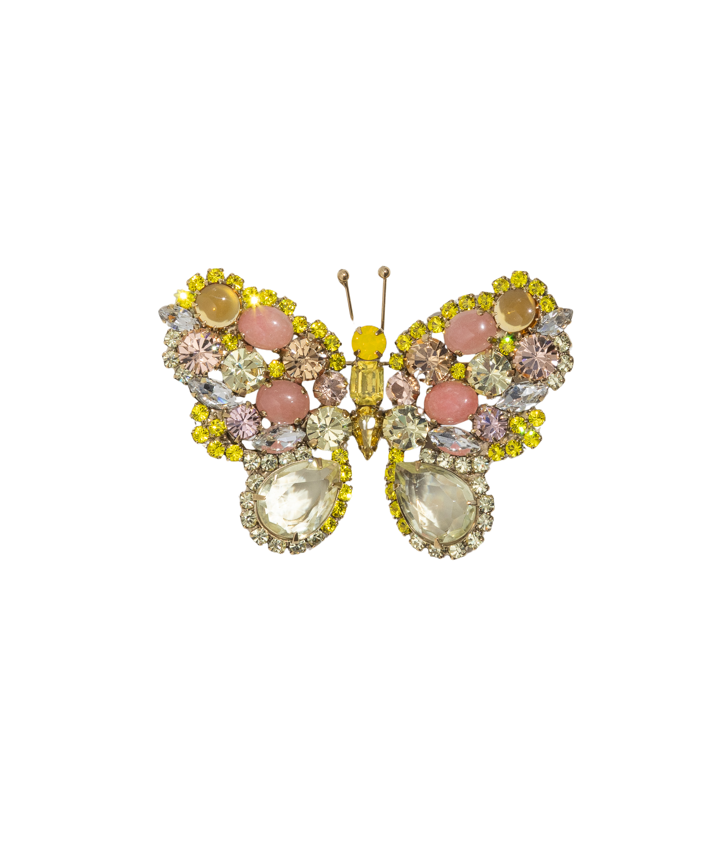 Medium Butterfly in Gold Quartz / Peach / Citrine