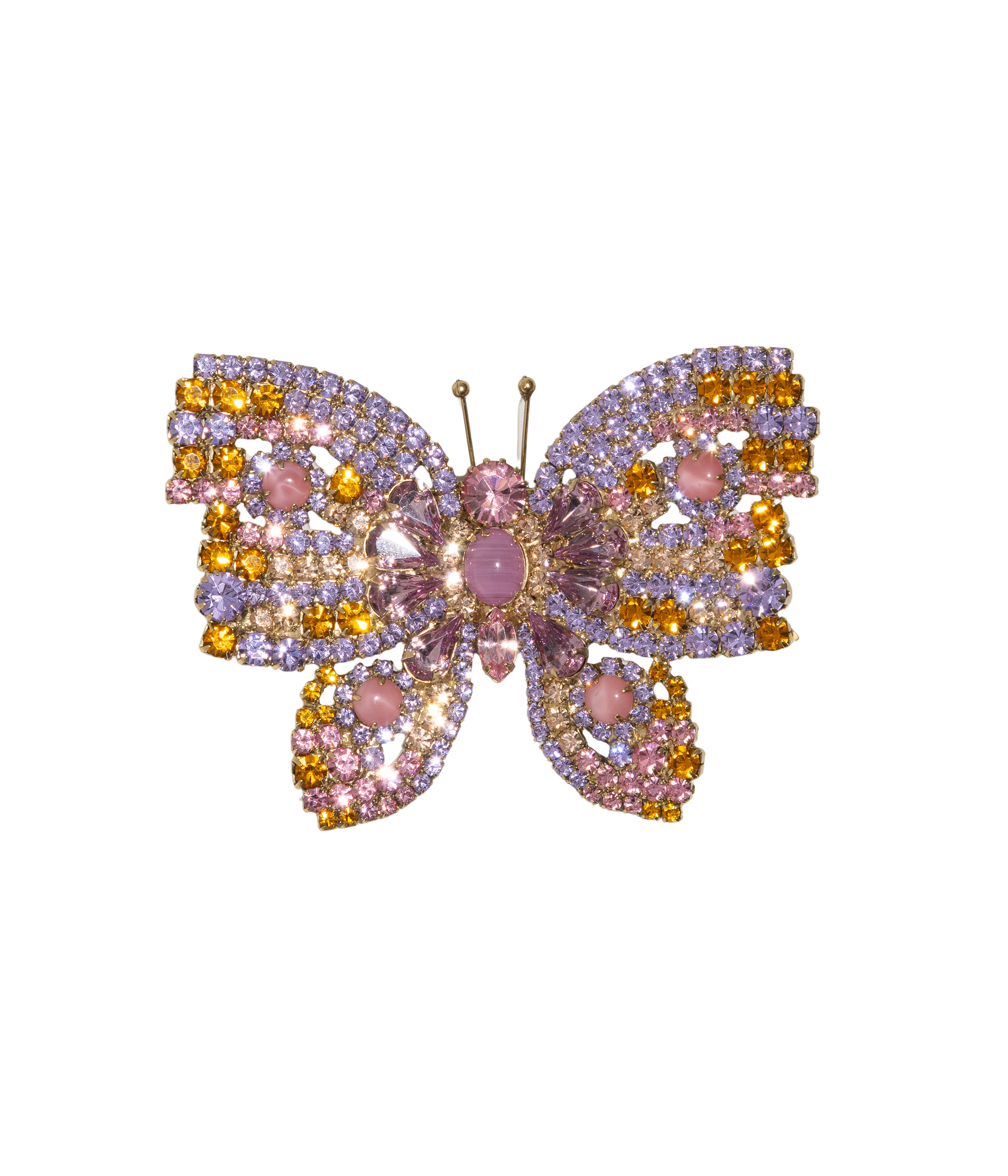 Large Butterfly in Light Amethyst / Topaz / Rosaline