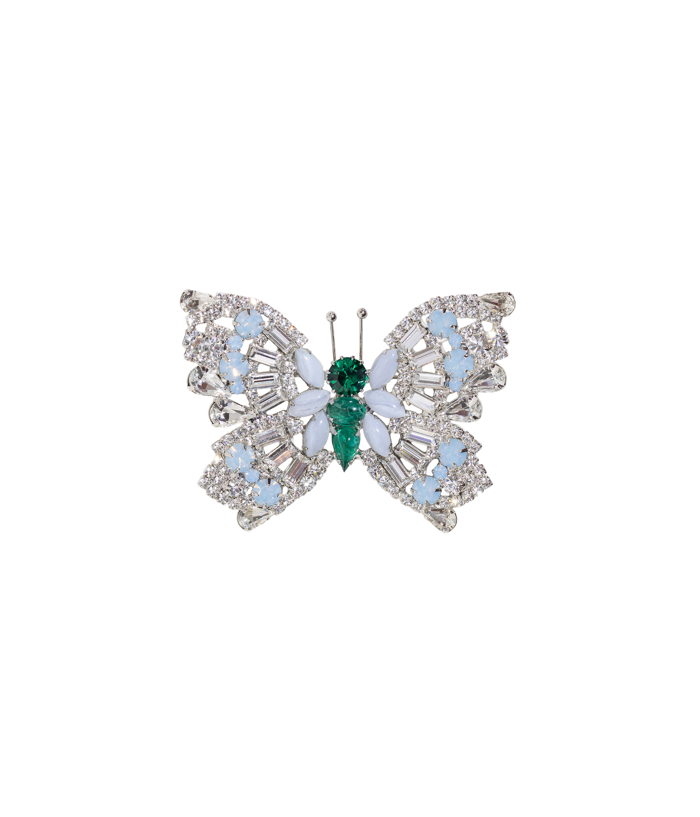 Medium Butterfly in Blue Lace Agate / Emerald / Air Blue Opal - Loren Hope