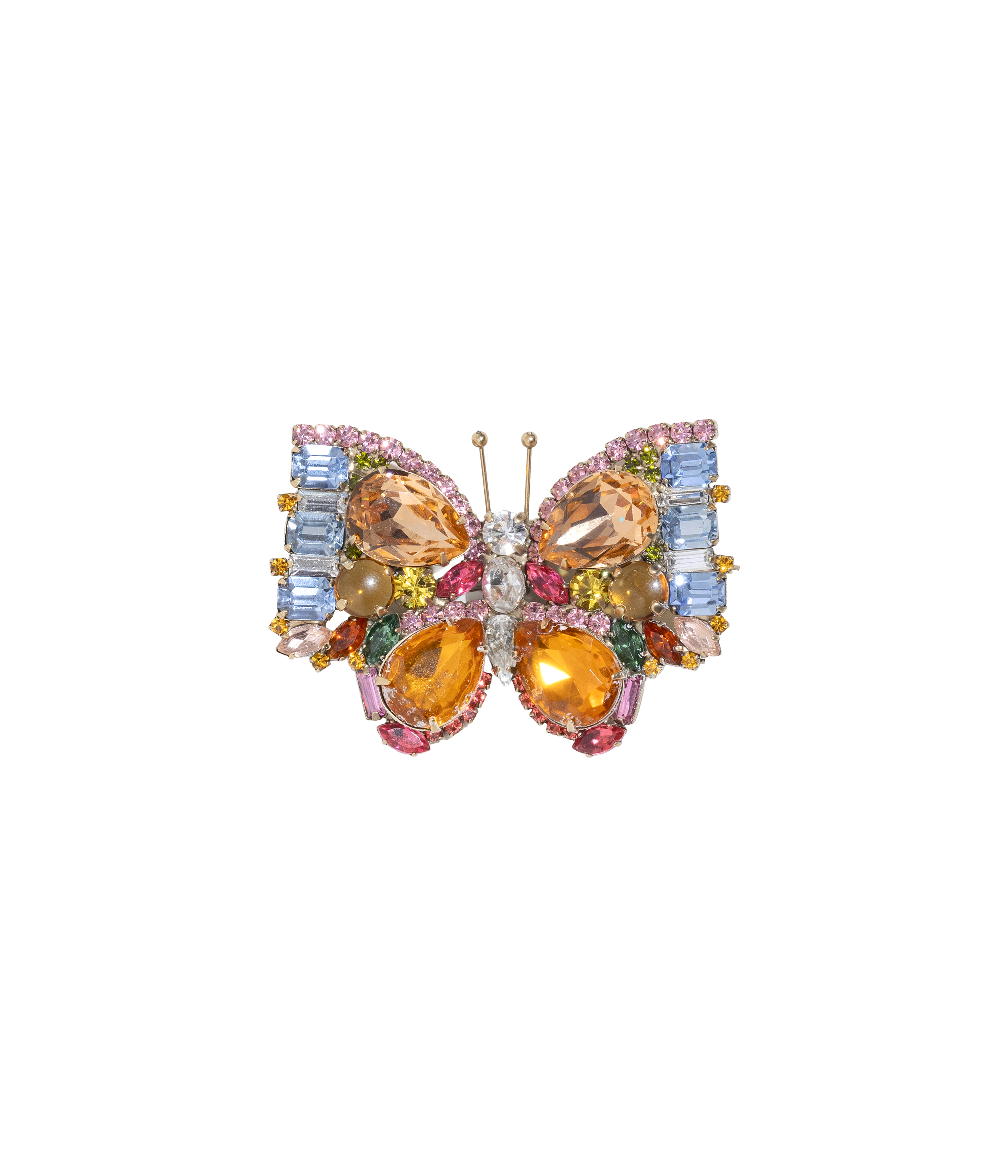 Medium  Butterfly in Topaz / Light Peach / Light Sapphire