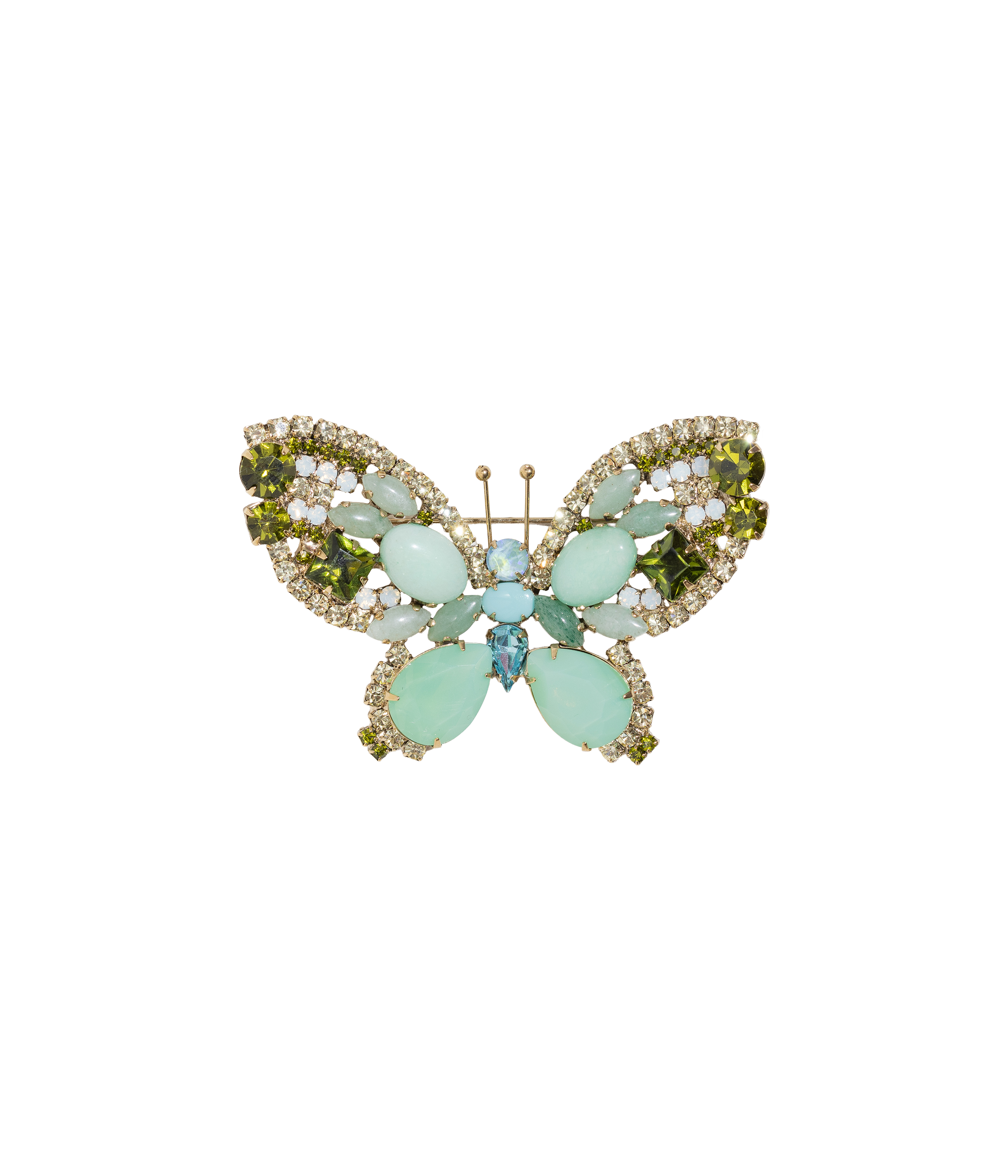 Medium Butterfly in Aventurine / Olivine / Aqua - Loren Hope