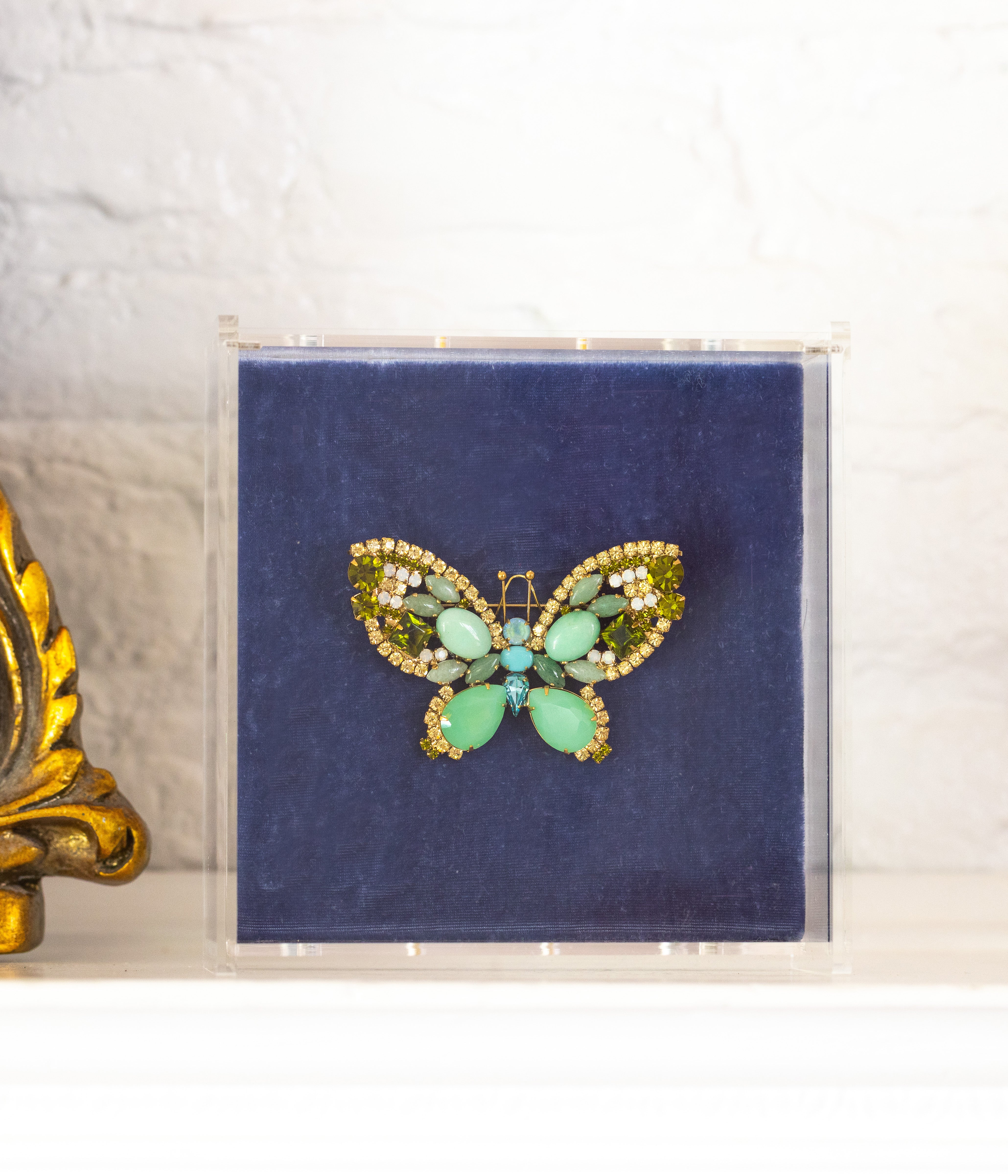 Medium Butterfly in Aventurine / Olivine / Aqua - Loren Hope