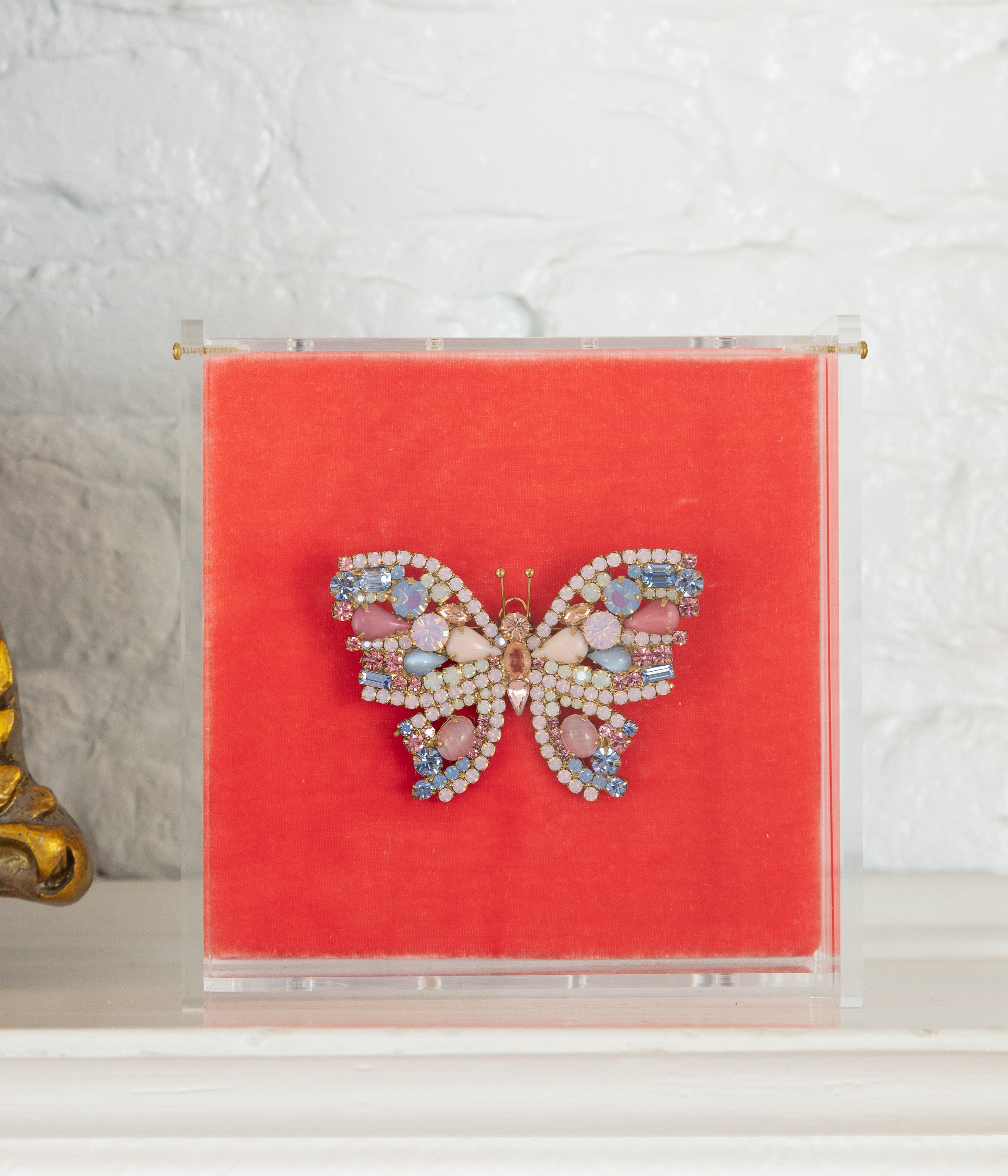 Large Butterfly in Rosaline / Light Sapphire / Light Rose AB