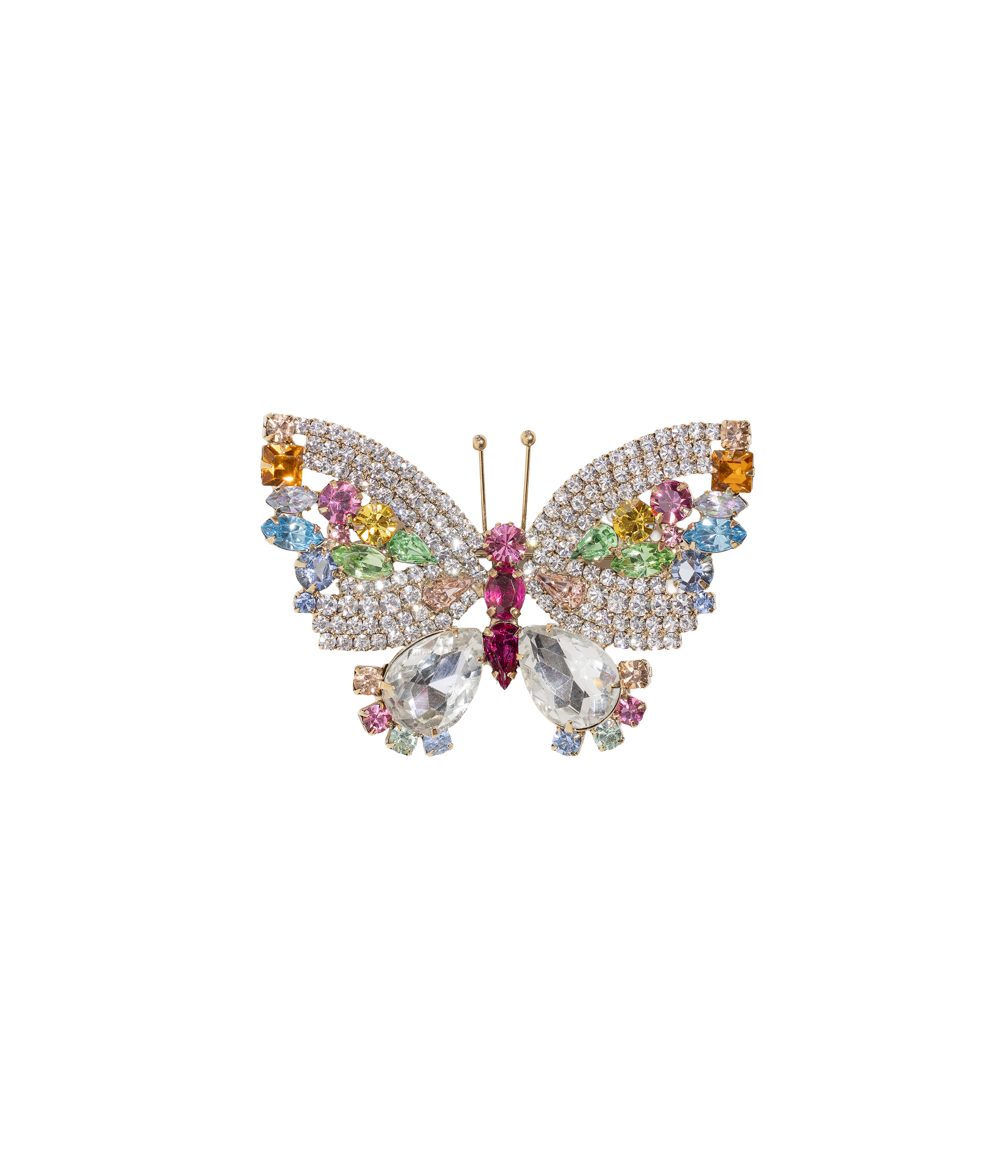 Medium Butterfly in Crystal / Peridot / Fuchsia - Loren Hope