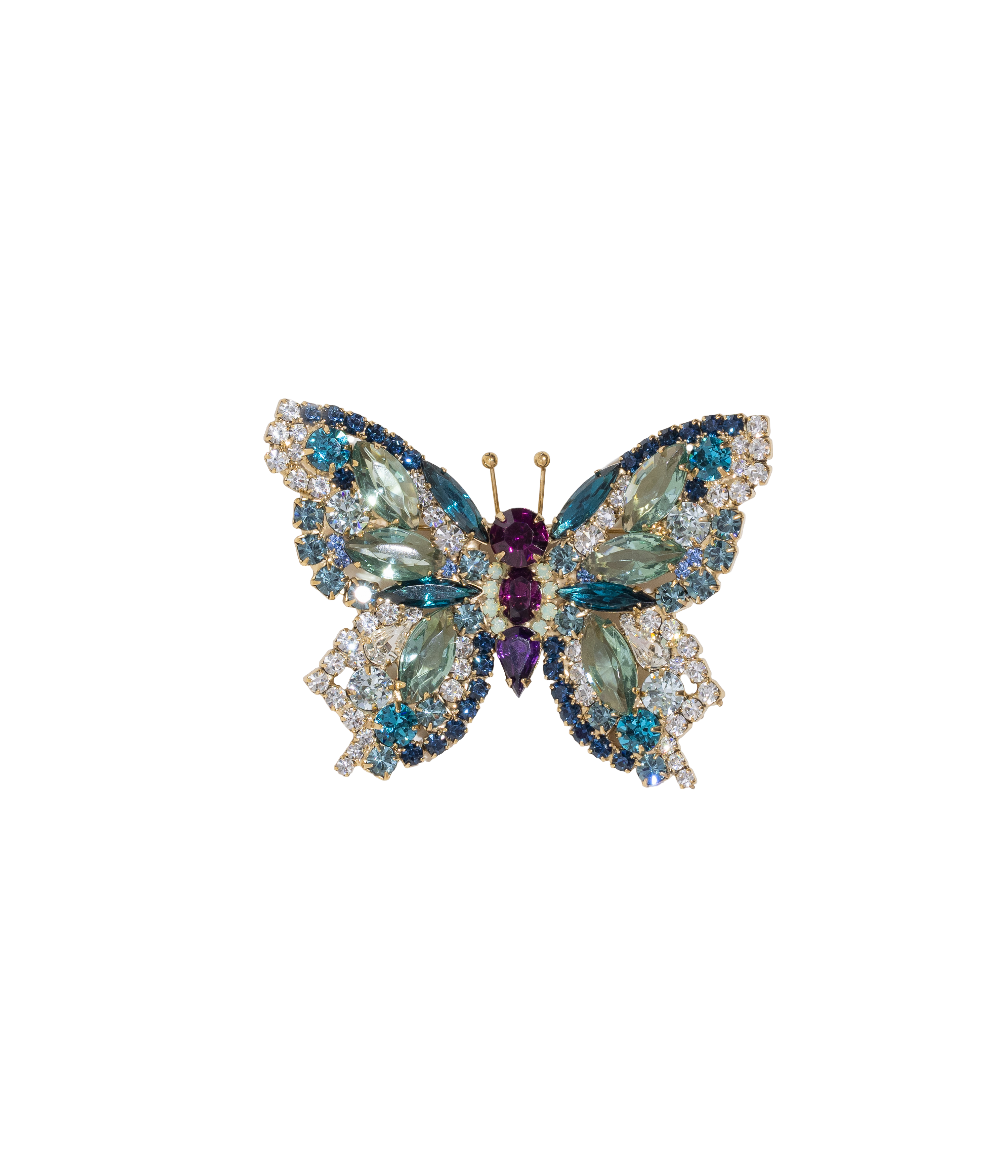 Medium Butterfly in Smoked Sapphire / Amethyst / Zircon