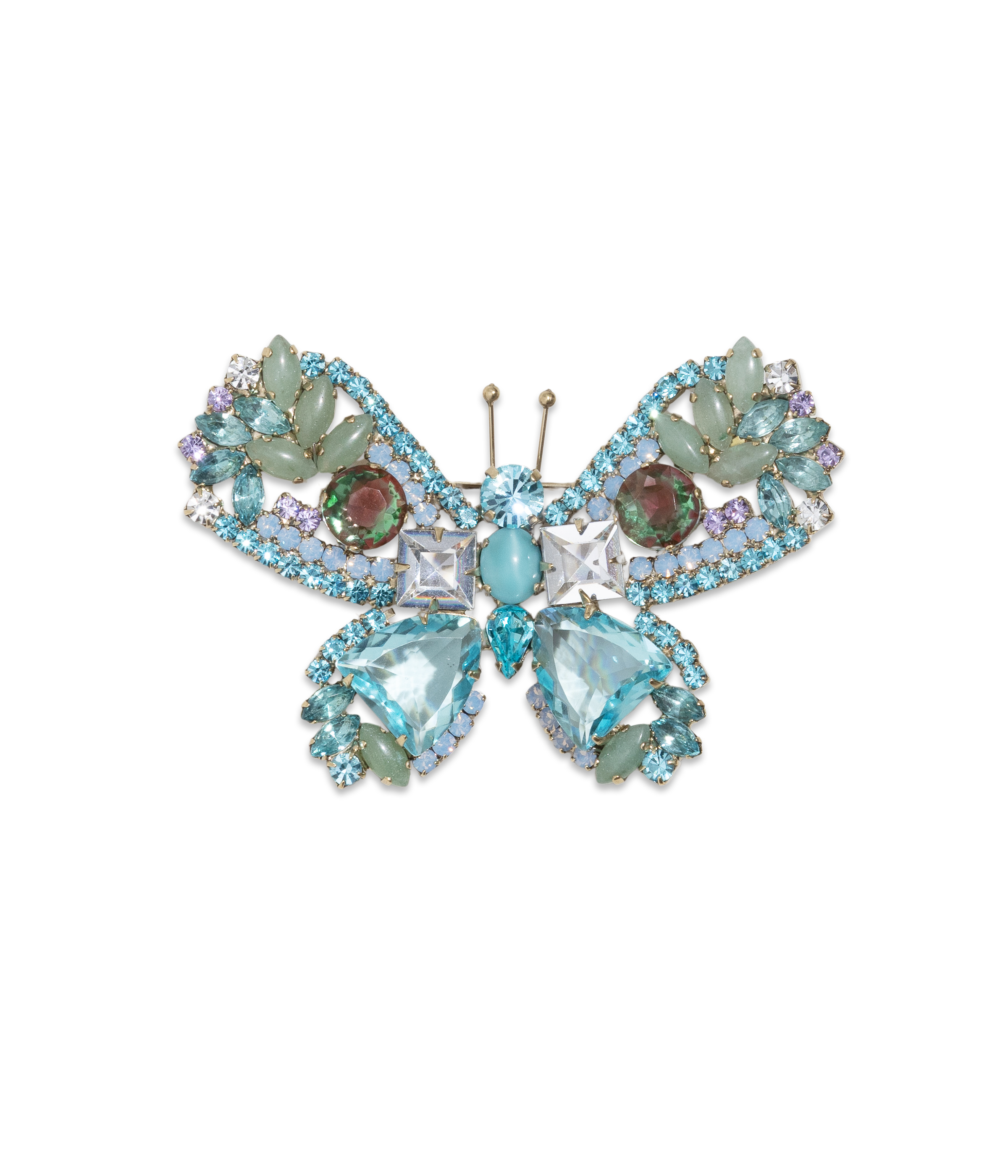 Large Butterfly in Jade / Aqua / Light Sapphire Opal