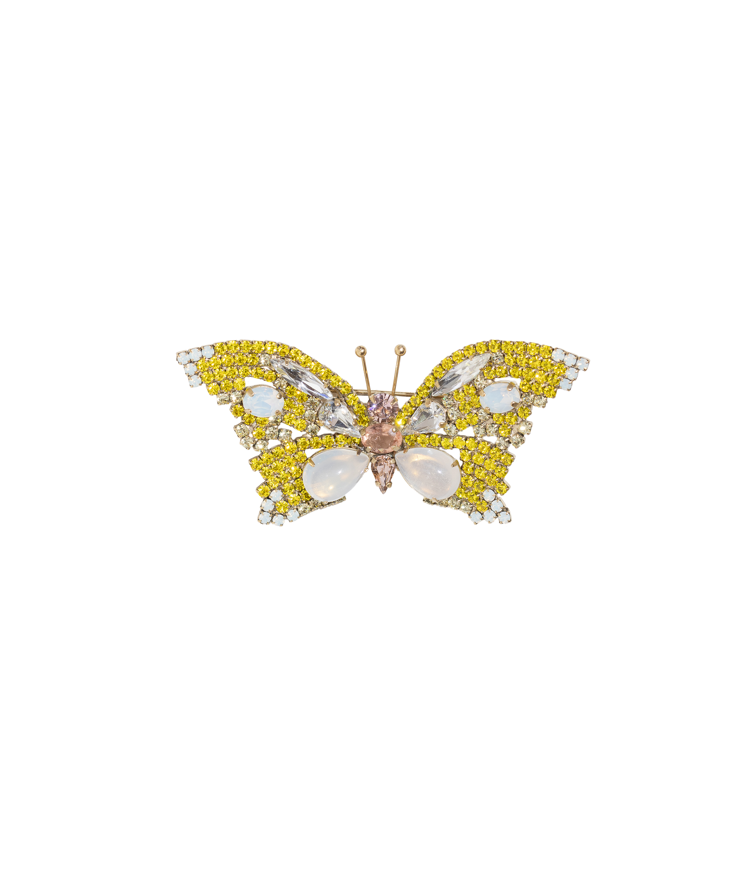Small Butterfly in Citrine / White Opal / Vintage Rose - Loren Hope
