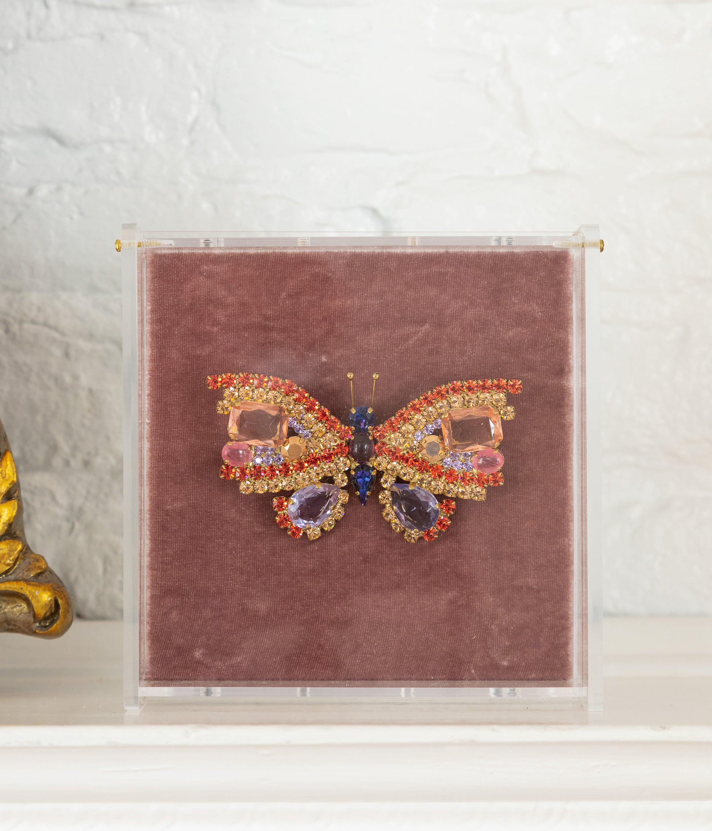 X-Large Butterfly in Padparascha / Tanzanite / Light Amethyst