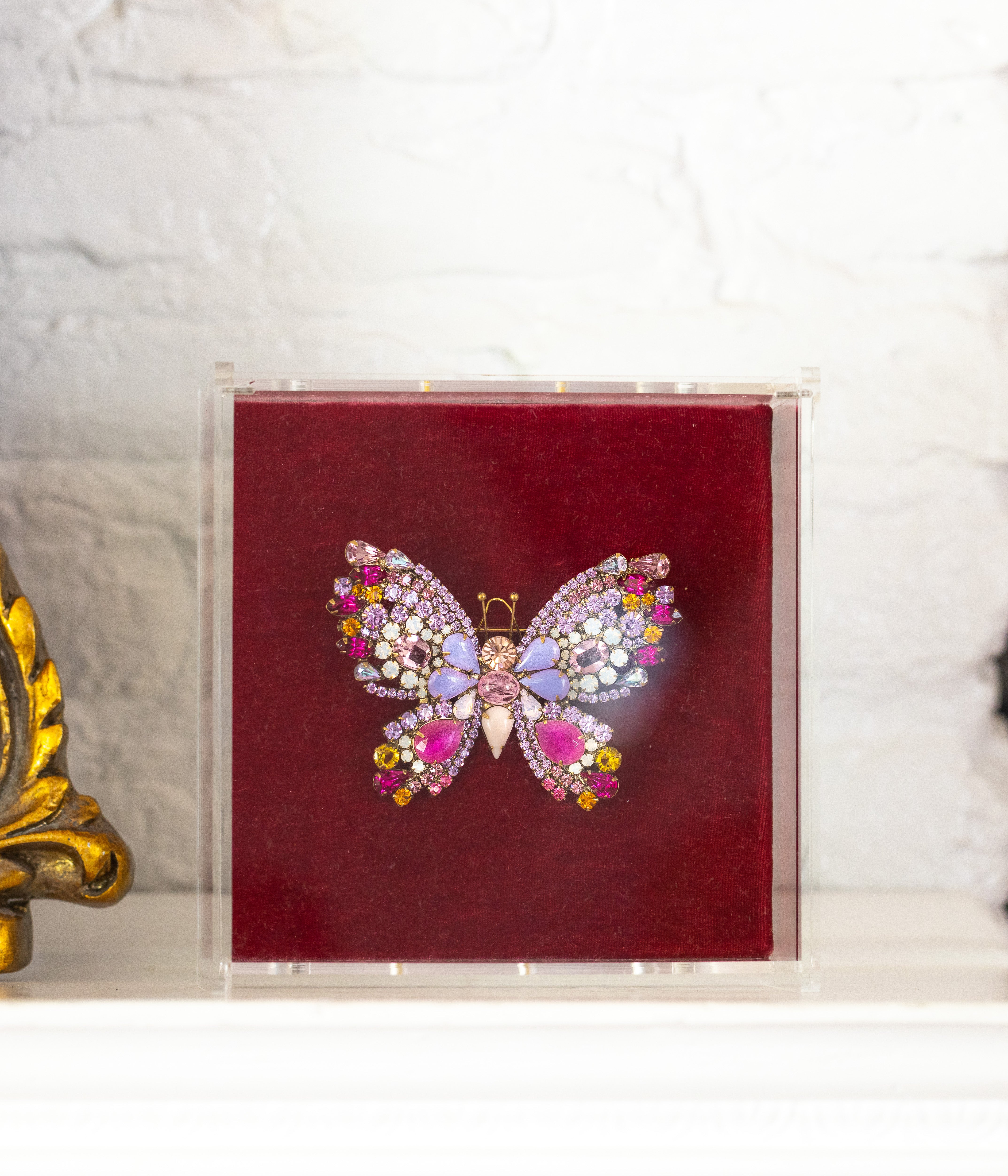 Large Butterfly in Violet / Fuchsia / White Opal - Loren Hope