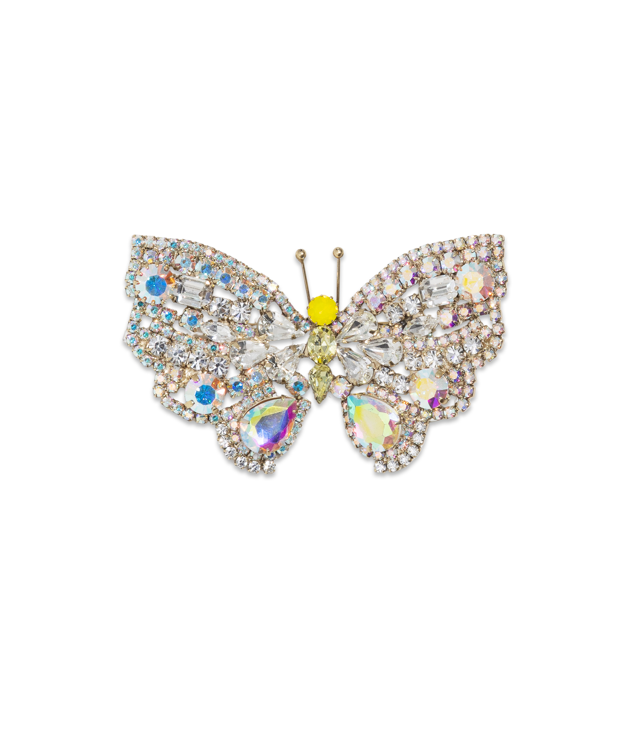Large Butterfly in  Iridescent / Yellow Opal